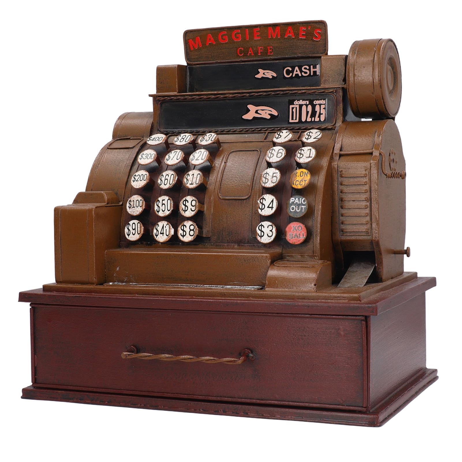 Generic Retro Cash Register Model, Vintage Iron Cash Register for