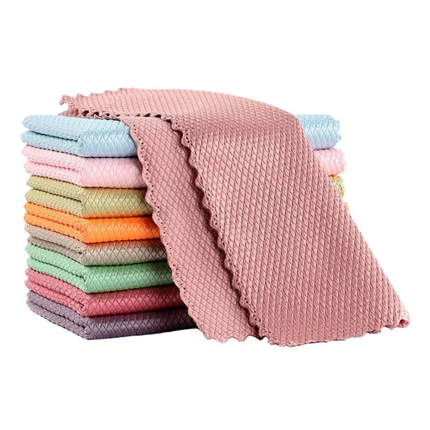 Shop Towels Microfiber Cleaning Dishcloths Dish Cloths Towels Dish and for Dishes Washing Kitchen Dining Bar Flour Sack