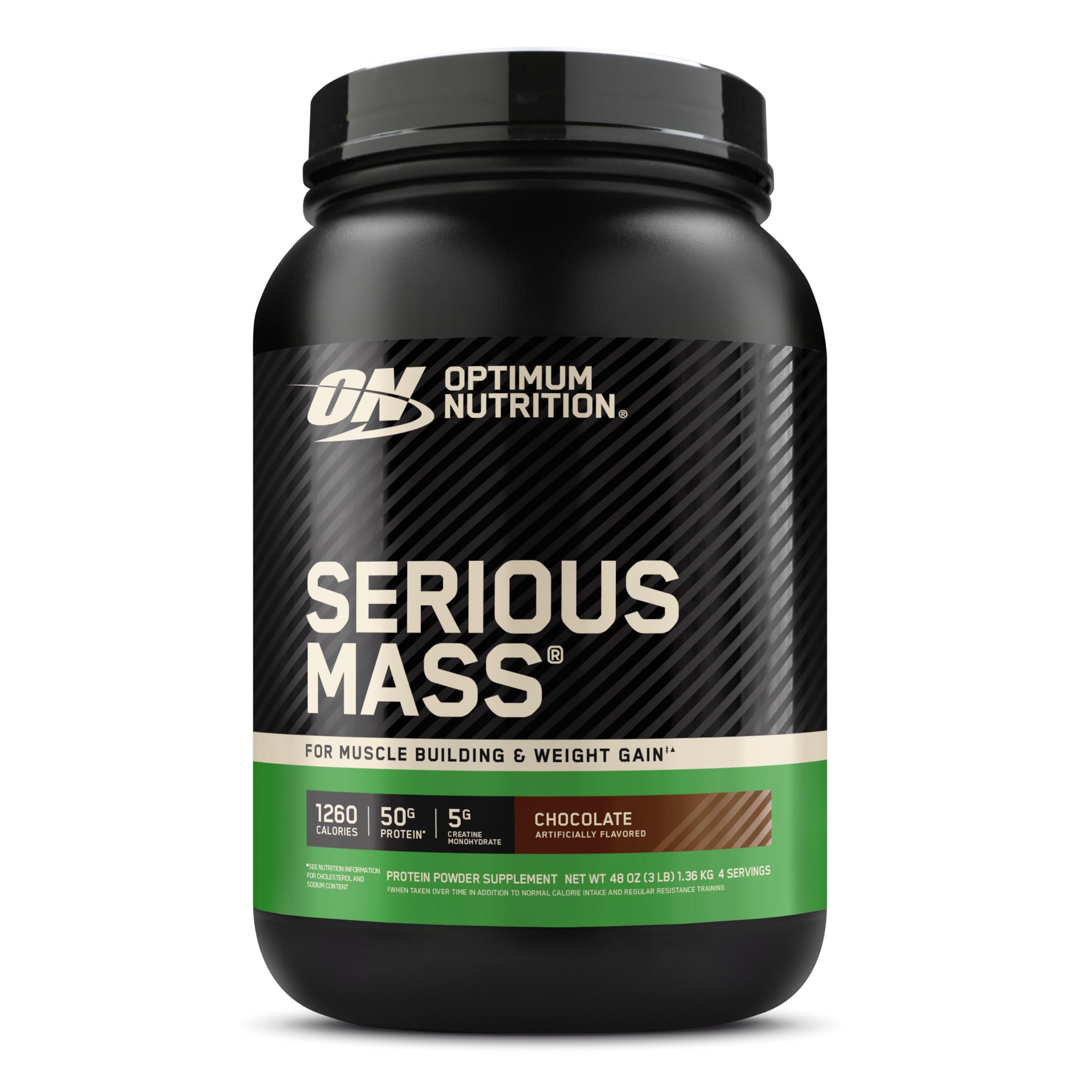 Optimum Nutrition Serious Mass Weight Gainer Protein Powder, Chocolate, 3LB — Amazon image 10