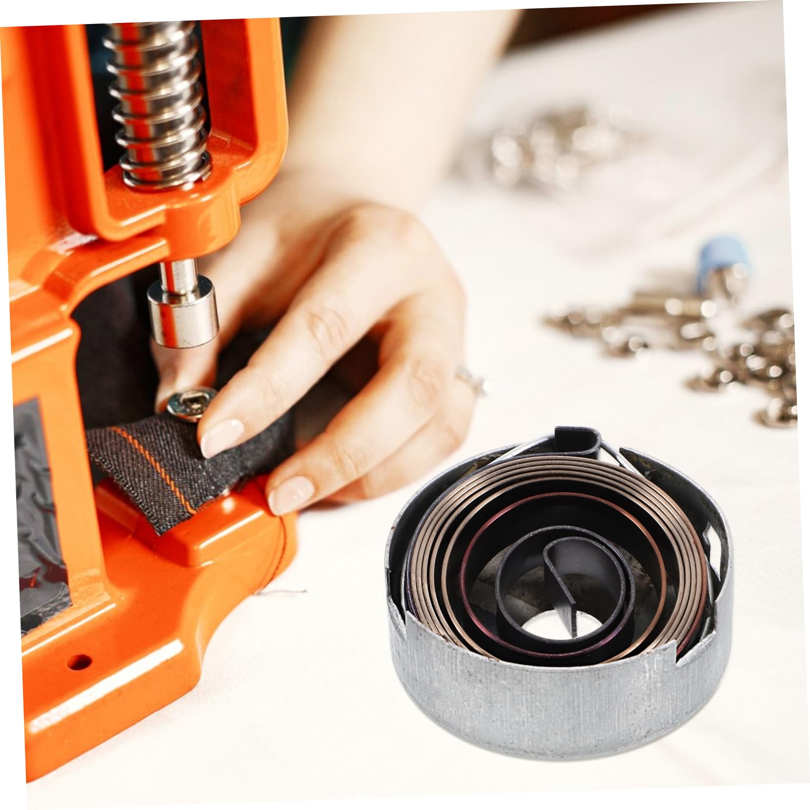 FUNOMOCYA 4 Sets Drill Press Spring Replacement Quill Return Coil Spring Easy Diy Installation