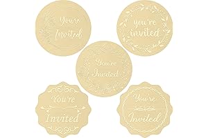 Cindeer 200 Pcs You're Invited Stickers for Envelopes