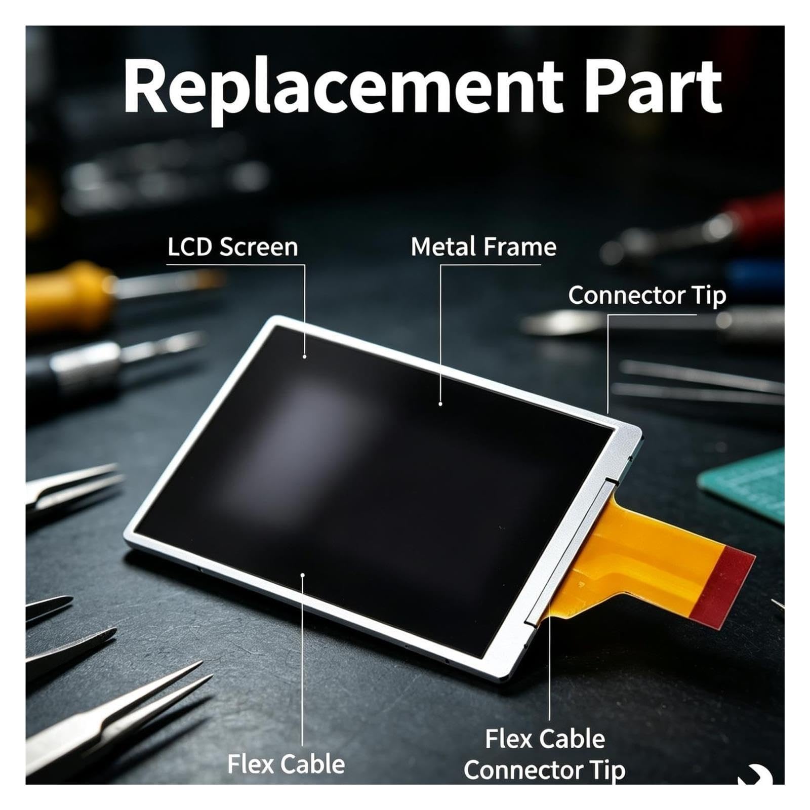 Pantalla LCD For Cámaras, Compatible with Panasonic, For HDC-SD90GK