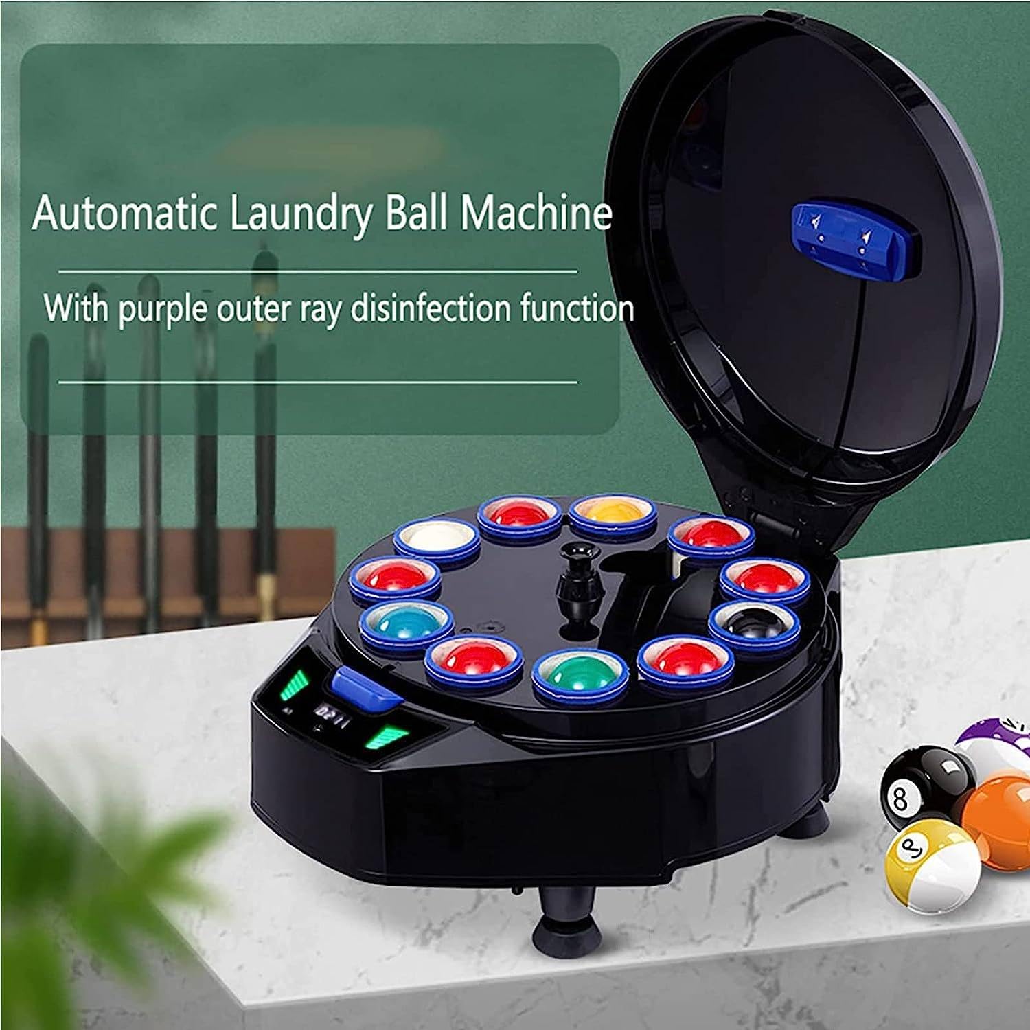 Ball Cleaner Billiard Machine Pool 16 Balls Snooker 22 Balls Clean Automatic Was