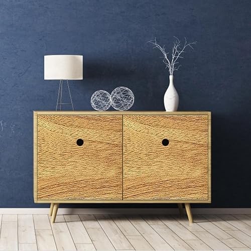 Miniatura 4 de Gecorid Cinta adhesiva de imitación de grano de madera 2 unidades cinta de efecto de madera para muebles dormitorio cocina laminada reparación de