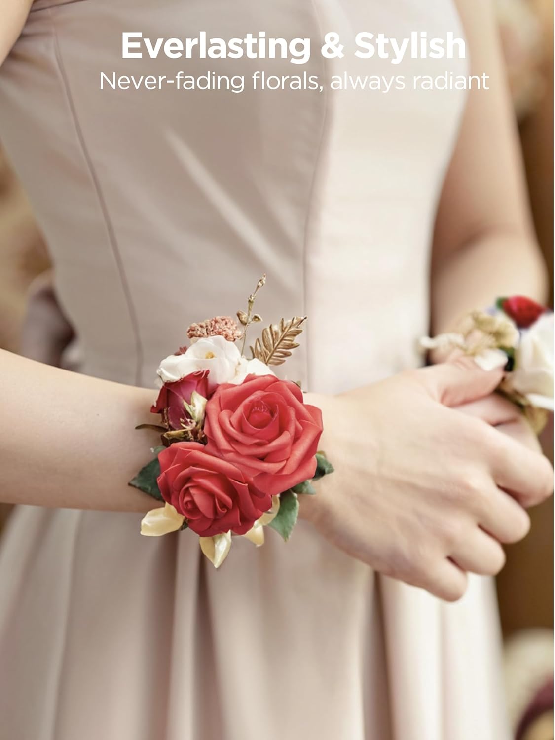 InnoGear Artificial Flowers, 50 Pcs Red Foam Fake Roses Bulk with Stems for Decoration DIY Wedding Bouquets Centerpieces Bridal Shower Party Valentines Christmas Tree - Image 7