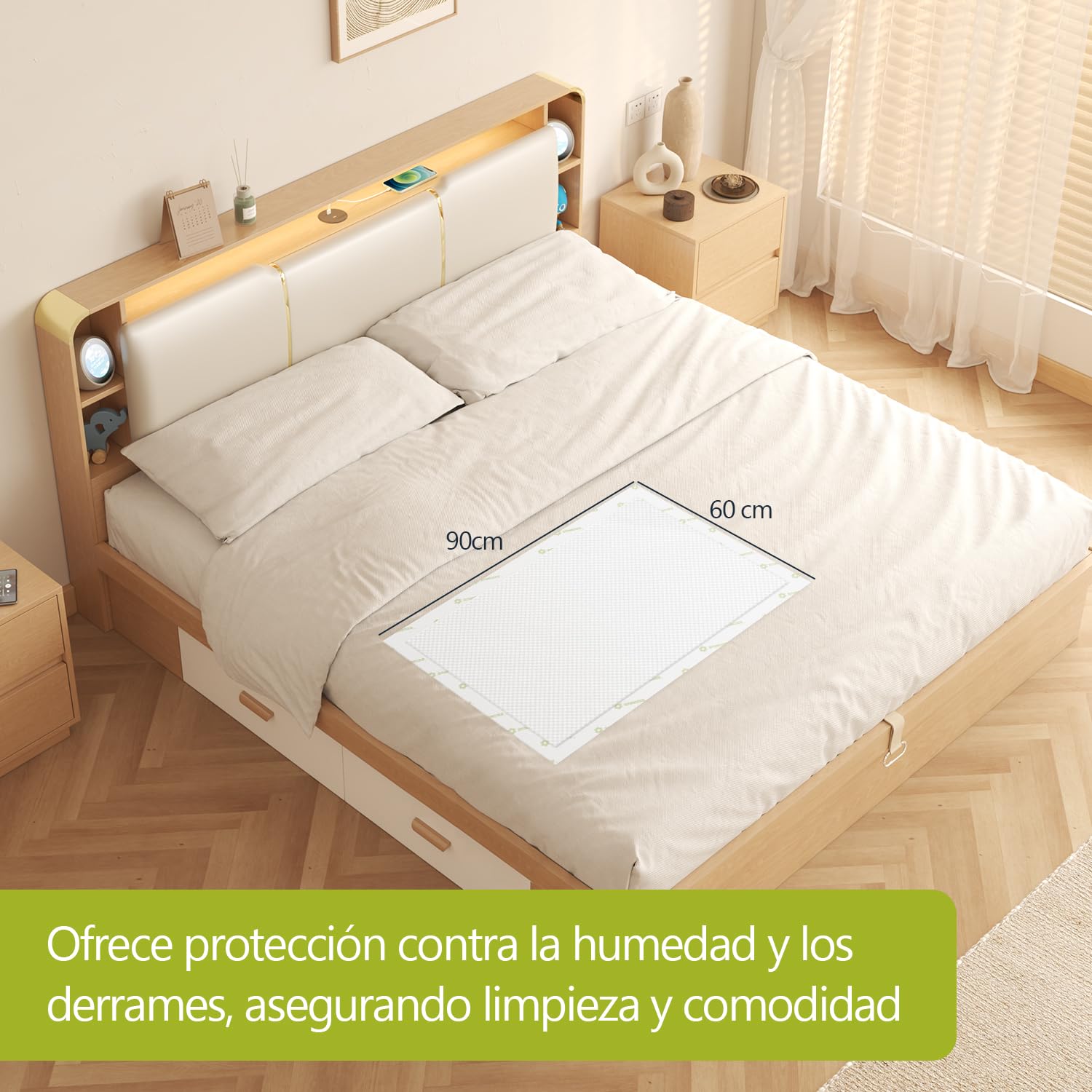 SUNKISS TrustPlus Empapadores Desechables 90cm x 60cm para Incontinencia, Súper Absorbentes, Antifugas, Protectores de Cama y Muebles, Pañales para Adultos, Niños, Ancianos y Mascotas, Paquete de 25
