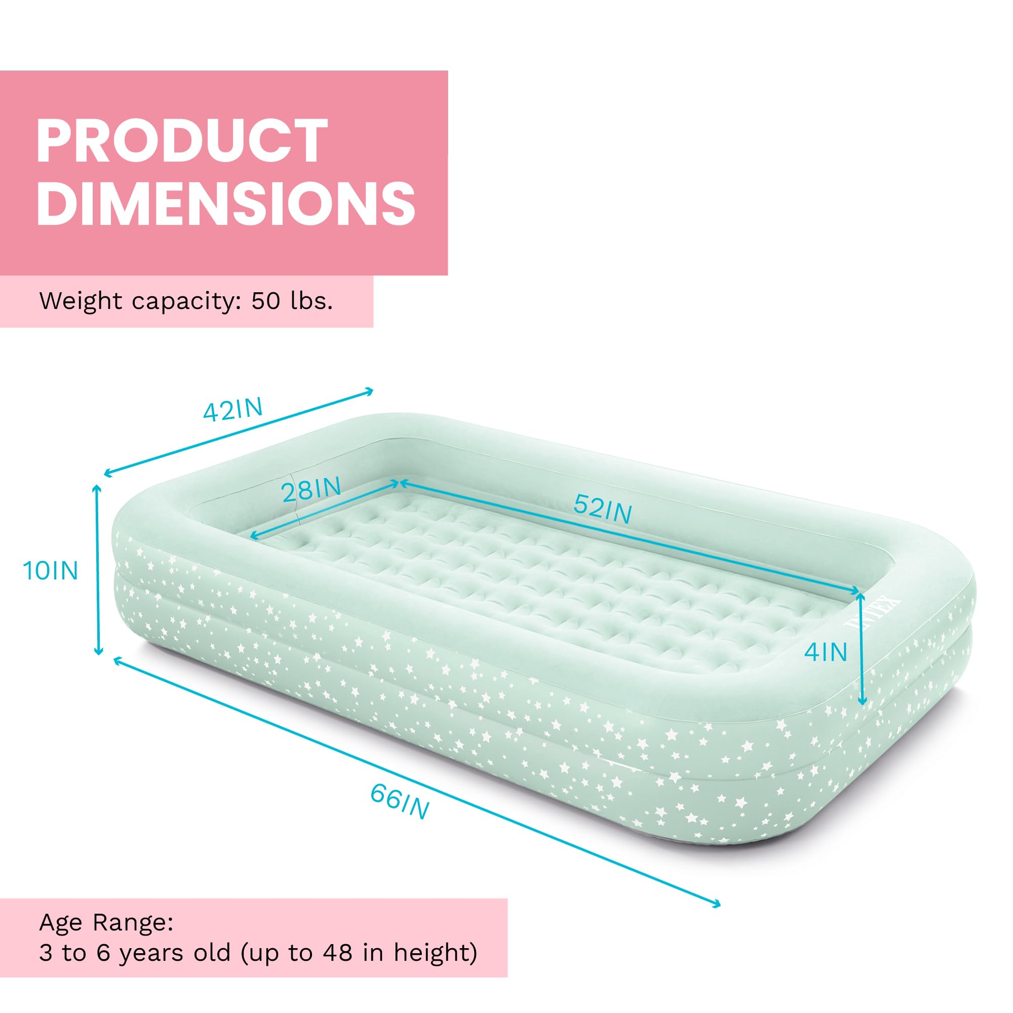 Intex Lit de Voyage Kidz avec Plus de Confort