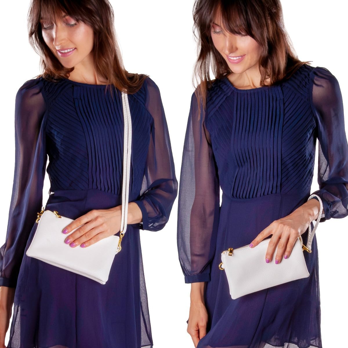 Humble Chic NY Vegan Leather Wristlet Purse for Women - Small Clutch Purse with Shoulder and Wrist Straps - Image 9