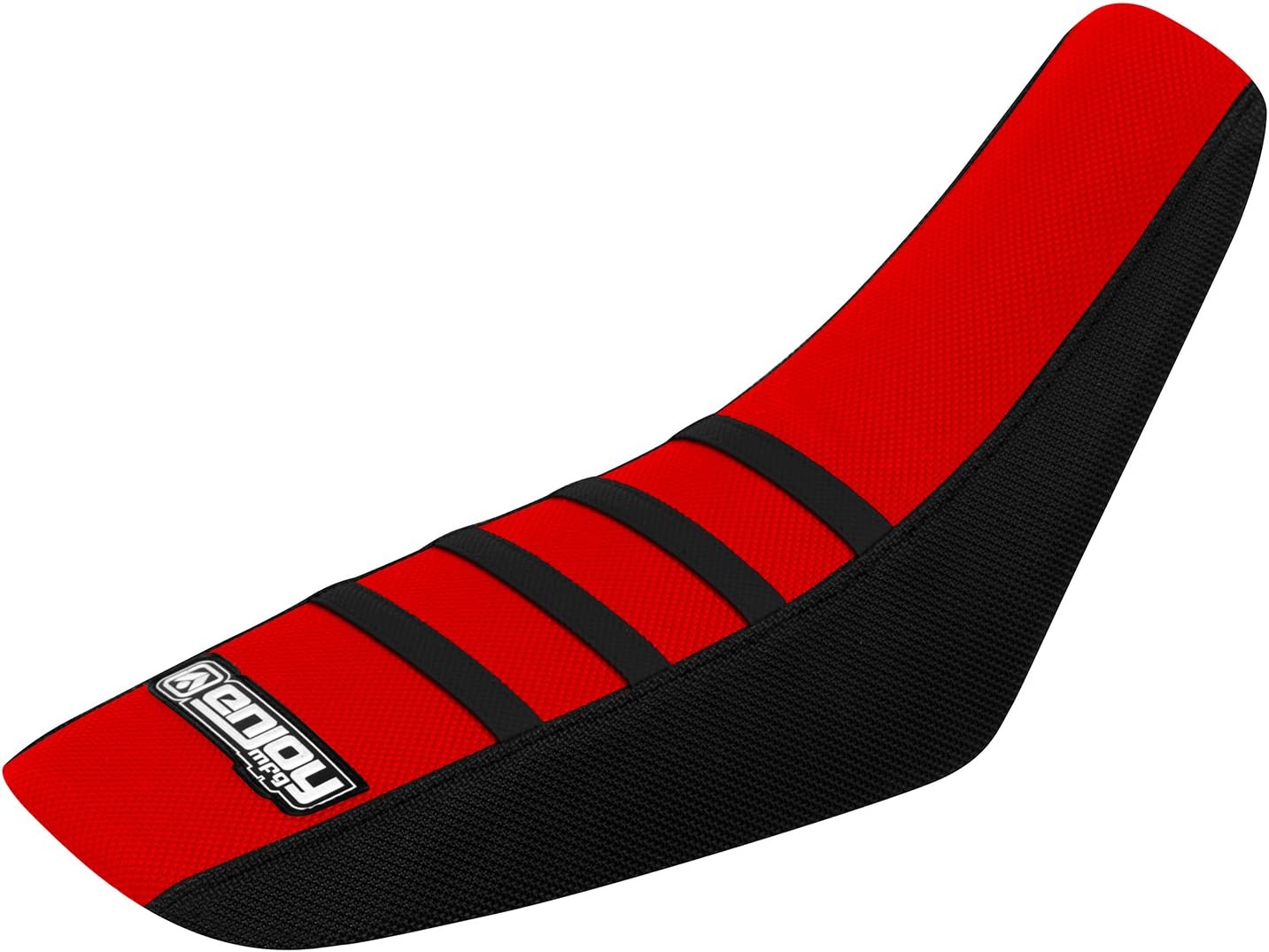 Enjoy MFG Ribbed Seat Cover for Honda CRF 50 - All Black/Black Ribs #106