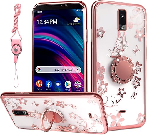 nancheng Funda para BLU View 3B140DL funda para BLU View 3 bonita funda delgada de poliuretano termoplástico para niñas y mujeres funda de flores