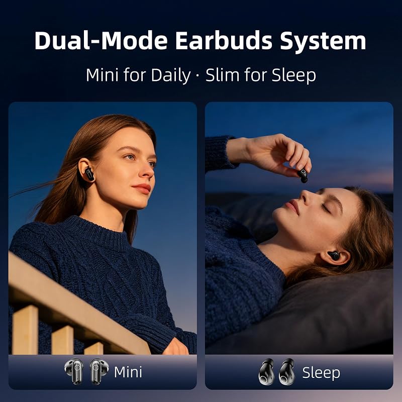 CUAUUO Mini Wireless Sleep Earbuds for Small Ears – Invisible, Low Profile Sleep & Work Earbuds, Tiny Discreet in-Ear Headphones, Discreet in-Ear Earphones for Small Ear Canals (Purple) image 3