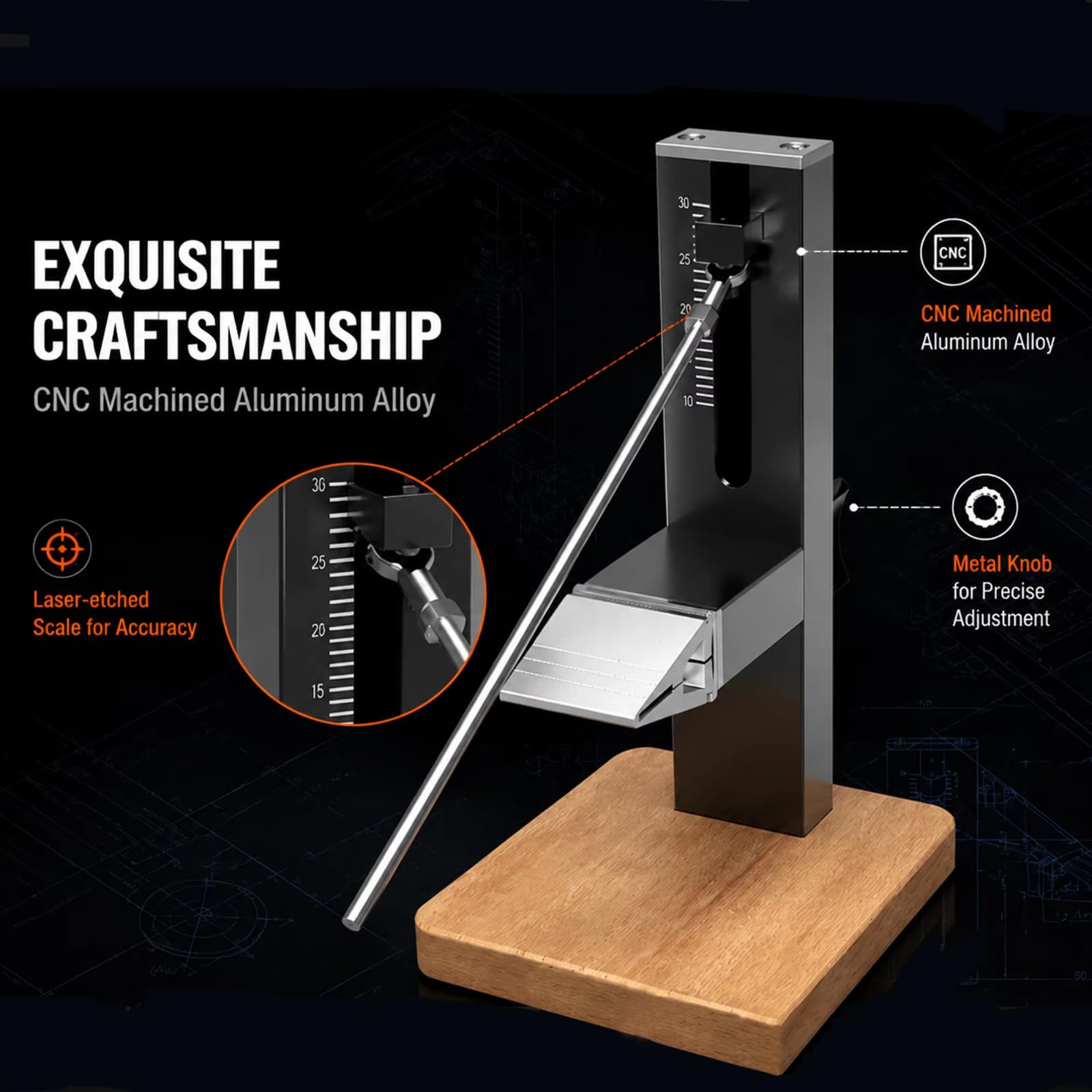 Profesjonalna ostrzałka do noży ze stopu aluminium CNC | z zestawem diamentów 360# i 600# i 800# i 1000#& oraz precyzyjną prowadnicą kątową 10° ~ 30° ze stałym systemem ostrzenia