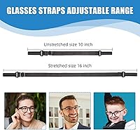 Vista 2 de Adjustable Glasses Straps - 3 Pack No Tail Eyewear Retainer for Men, Women, Kids – Fits Eyeglasses & Sunglasses