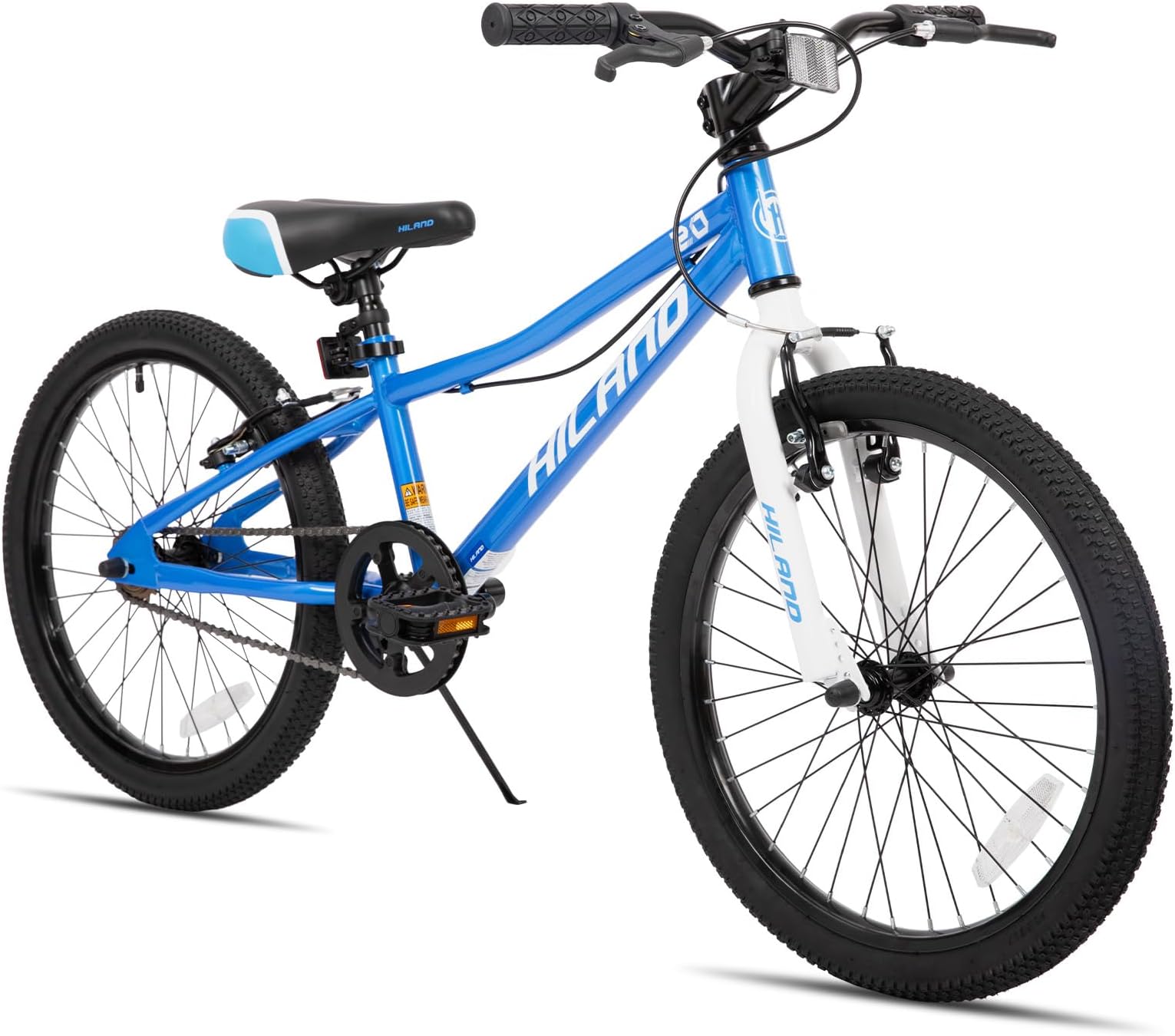 HILAND 20 Inch Kids' Bicycles Mountain Bike for Boys, Girls 5+ Years Old, Single Speed Kids Bicycles with Dual Handbrakes, Child Bike | Kids Bicycles, Dual Handbrakes, Kickstand