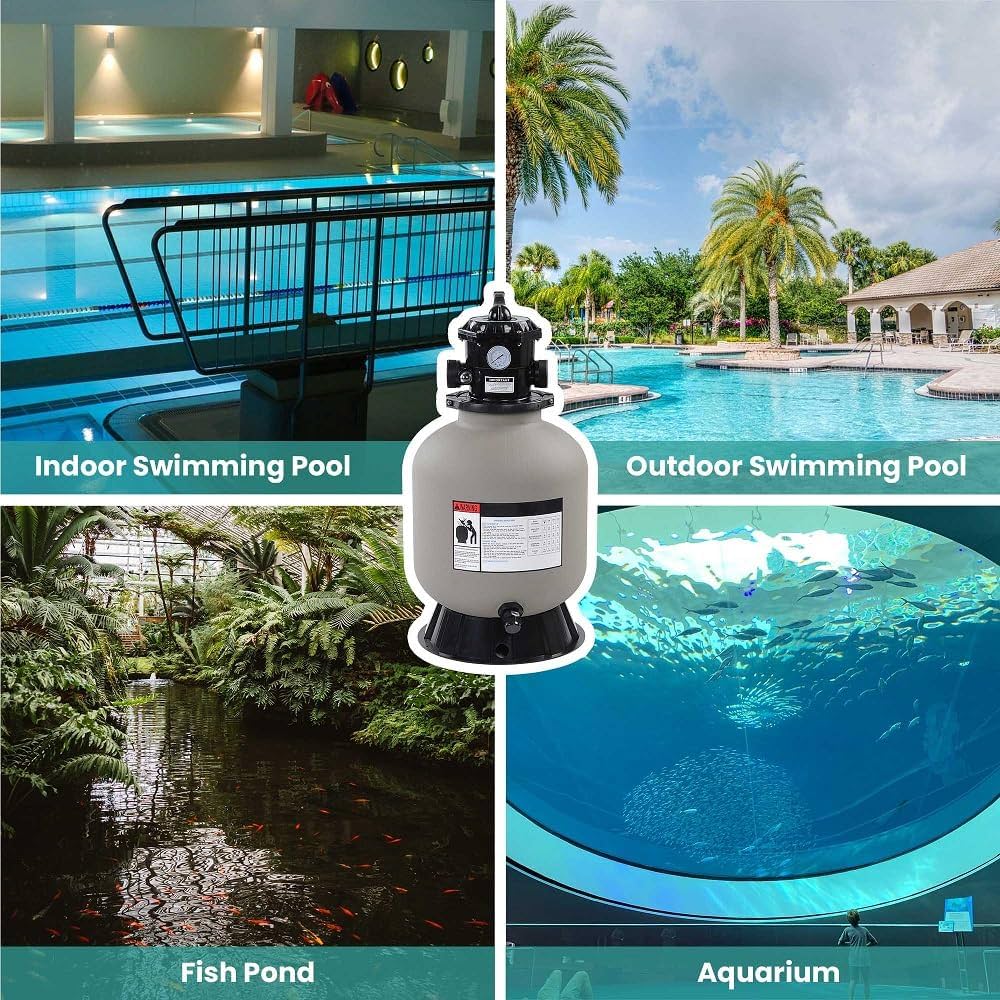 【sand 2 water】 Amazon.com : ZeHuoGe 16 in 35 GPM Swimming Pool Sand Filter