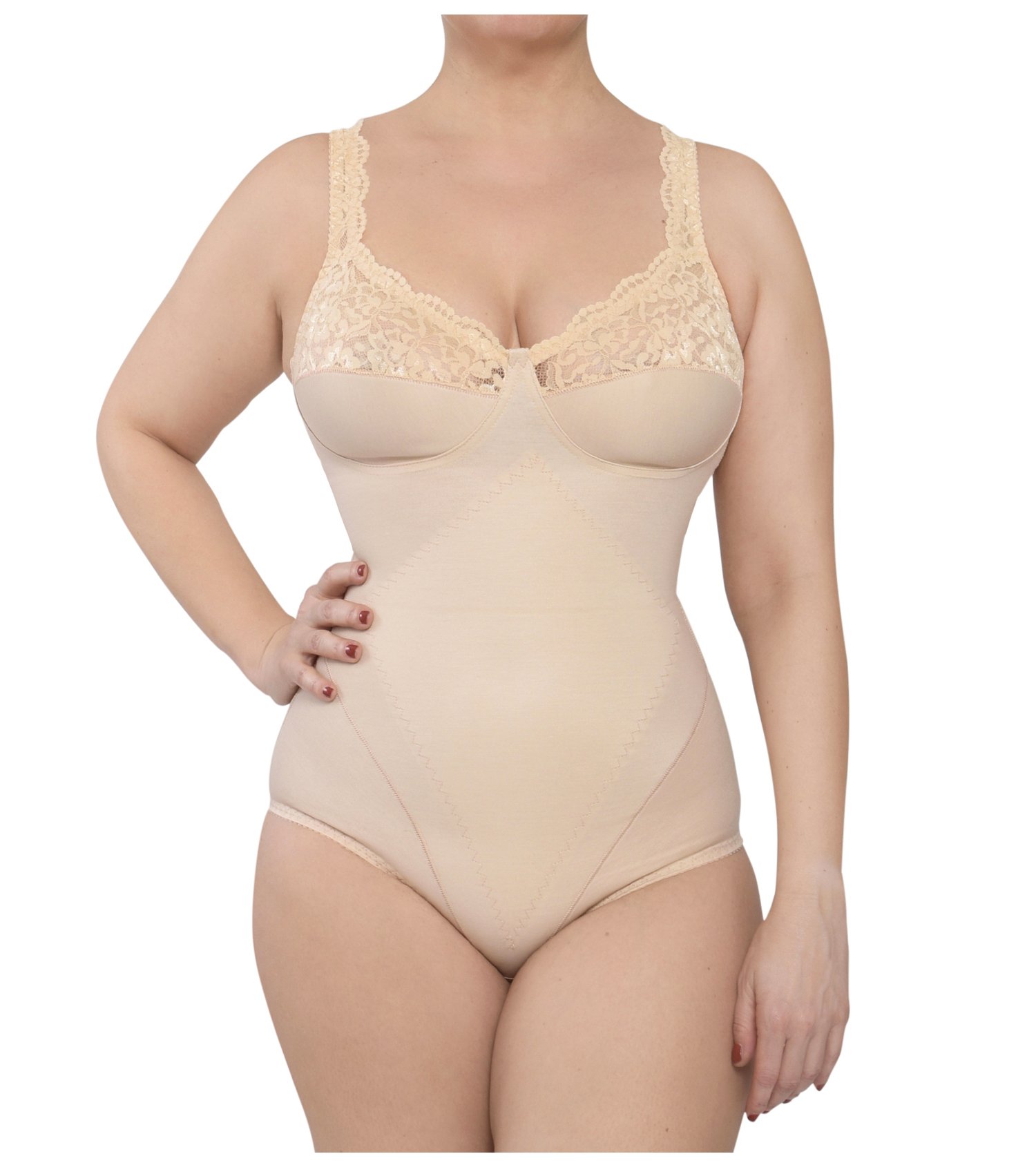 BODYPERFECT Shapewear Sleeveless Full Bodysuits for Women Corset Tummy Bust and Rear Body Shaper