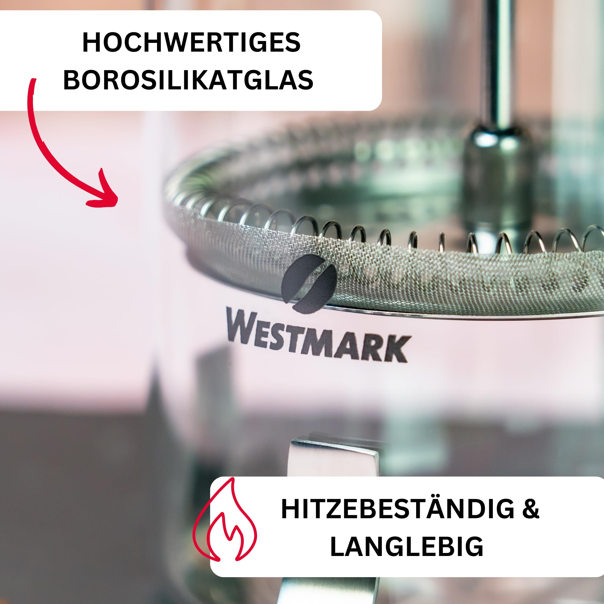 Westmark Caffettiera francese French Press, 500 ml, Brasilia, Senza BPA, Acciaio inox, 24702260