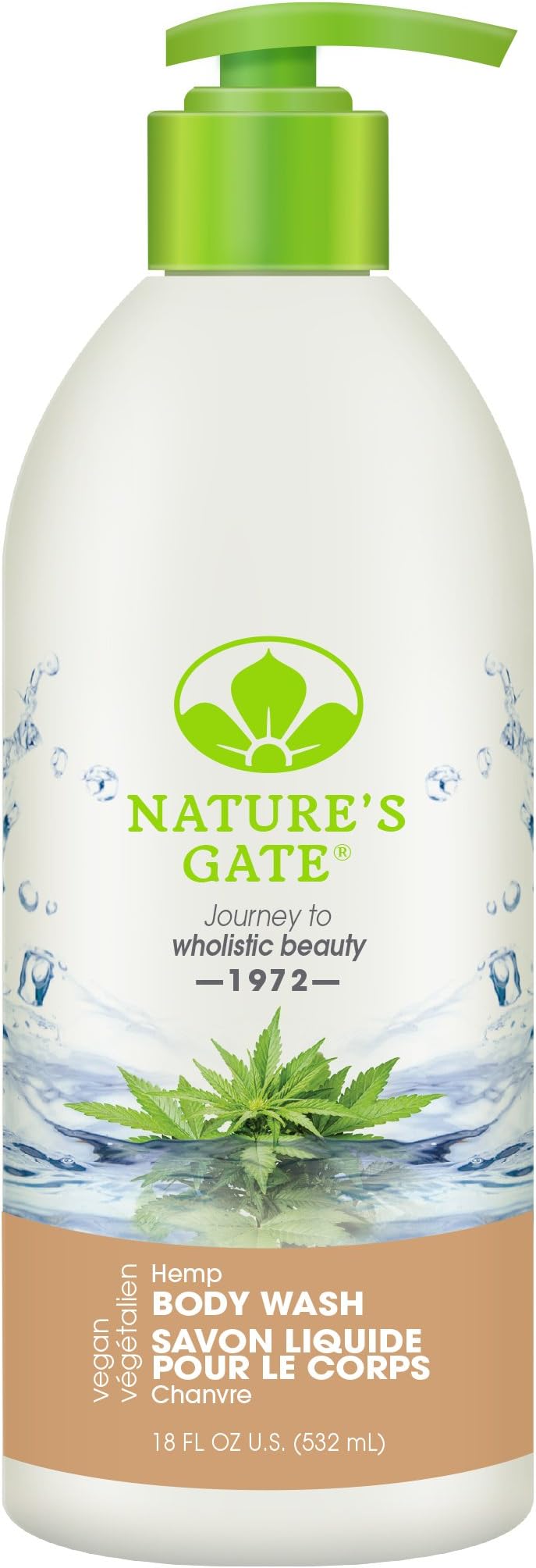 Natural Hemp Velvet Daily Reviving and Refreshing Body Wash, Vegan, Gluten Free, Paraben Free, Sulfate Free, Phthalate Free, EDTA Free, Cruelty Free, 18 Fluid Ounce (Pack of 2)