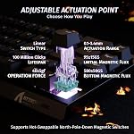 ATTACK SHARK X68 HE Rapid Trigger Mechanical Gaming Keyboard 60% Wired TKL with Adjustable Actuation,Hall Effect Magnetic Switch,8KHz Polling Rate,RGB Backlit,Top Mount for PC Mac Esport Gamer(Black)