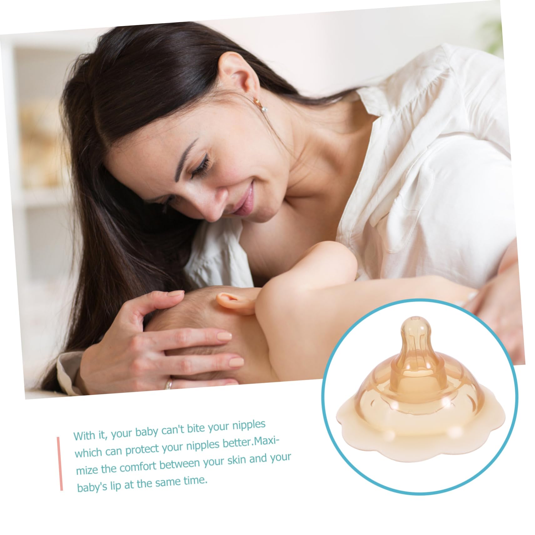 IWOWHERO Silicone Breastfeeding Cover Case Nursing Must-Have Protector for Flat Nipples