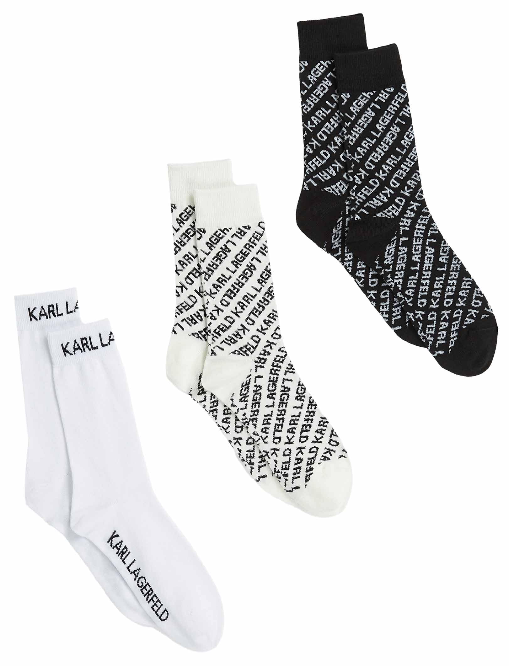 KARL LAGERFELD Donna K/Monogram Sock (3 Pack)