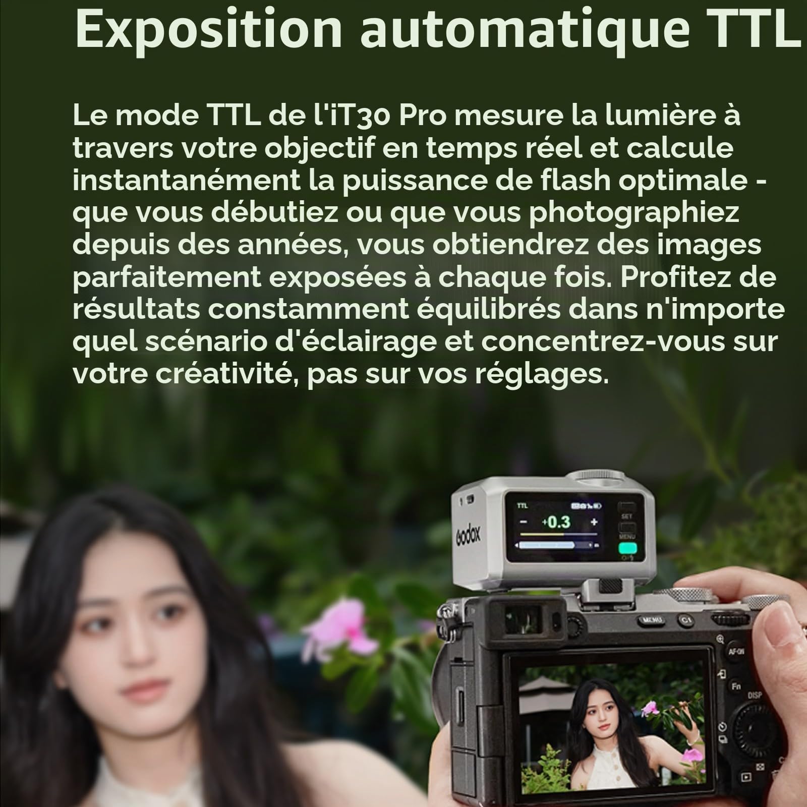 GODOX IT30PRO F IT30PRO-F TTL Flash pour FUJIFILM CAMERIE, GN15 1.5S Temps de Recyclage, 560 Floch Flash, 1/8000 HSS, 2,4g Wireless, 2,8 ″ Full Color Streedlight (Noir)