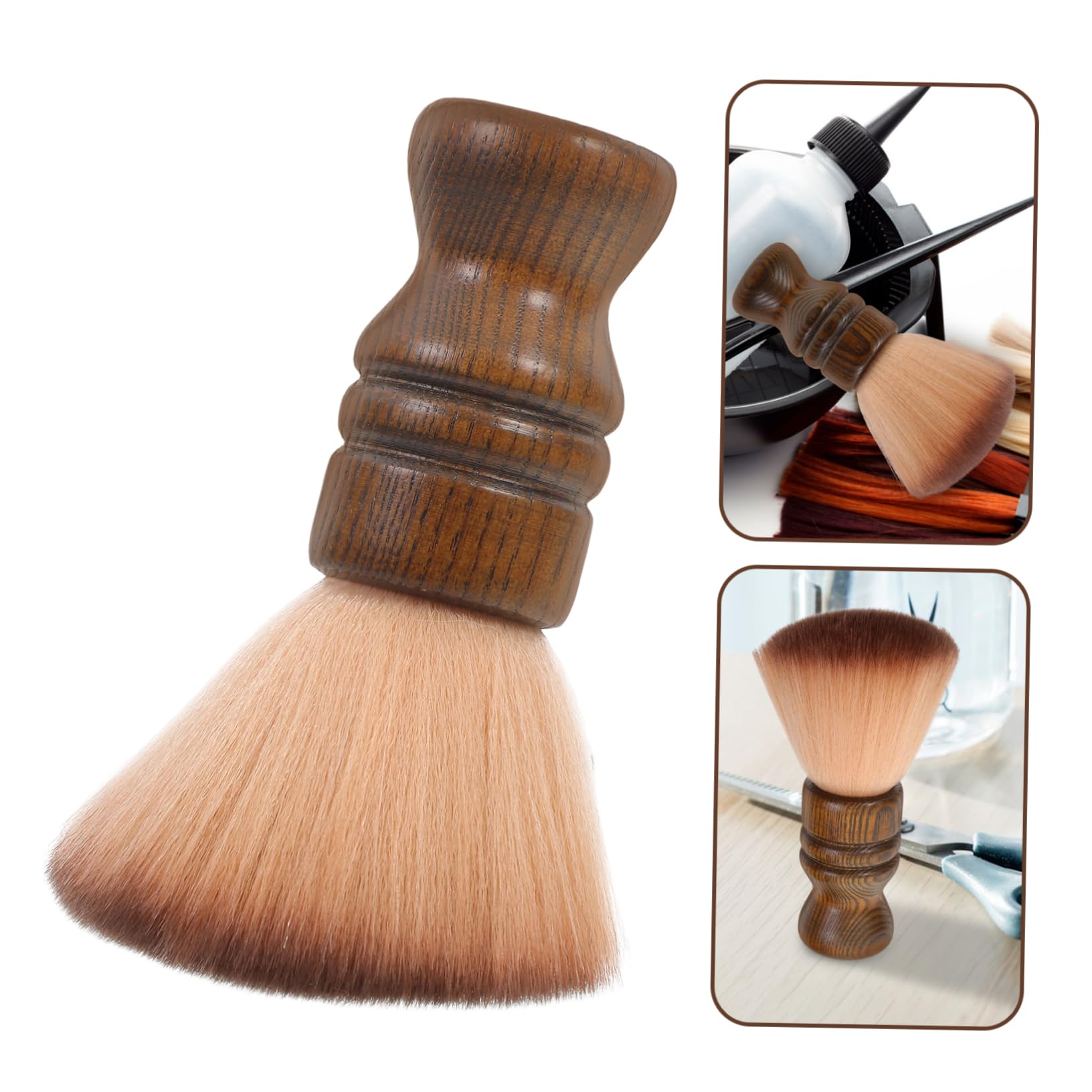 DOITOOL 3pezzi Spazzola Legno Con Manico Ergonomico Per Pulizia Barba e Spazzola Per Con Setole Morbide Per Parrucchieri e Uso Personale