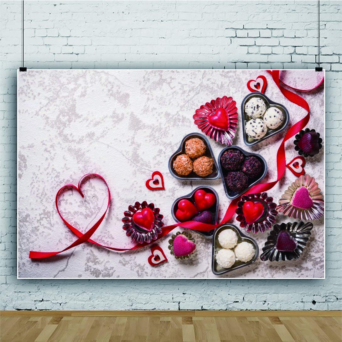 Amazon.co.jp: Qinunipoto 写真撮影用 背景布 バレンタインデー