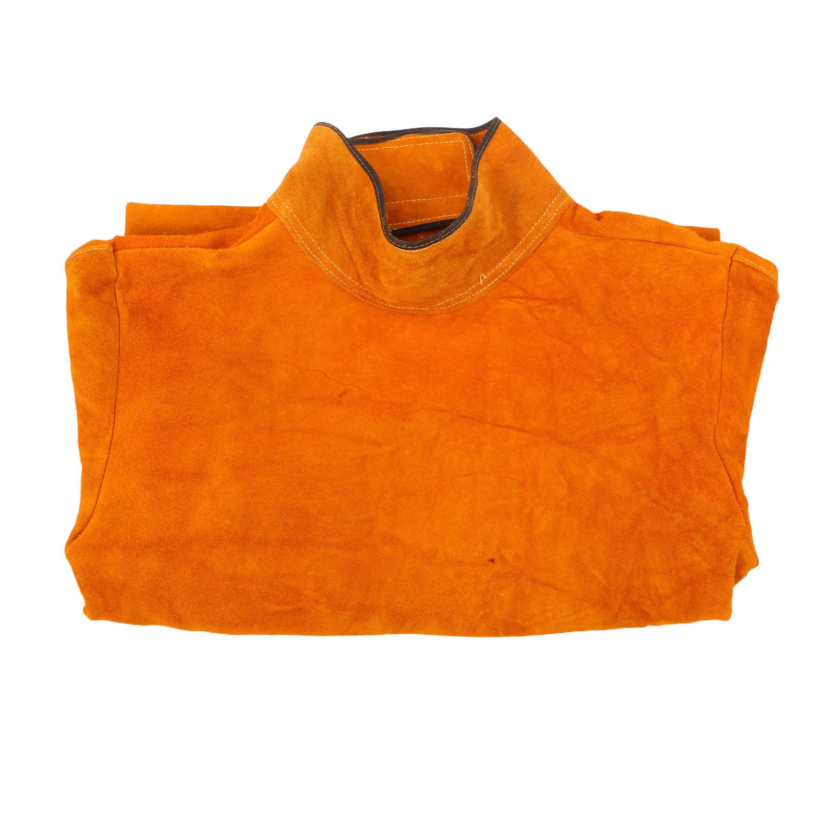 GLEAVI Delantal Protector para Soldar de Cuero Vacuno Naranja Resistencia al Desgaste y Prevención contra Fuego Adecuado para Taller y Tareas en Casa