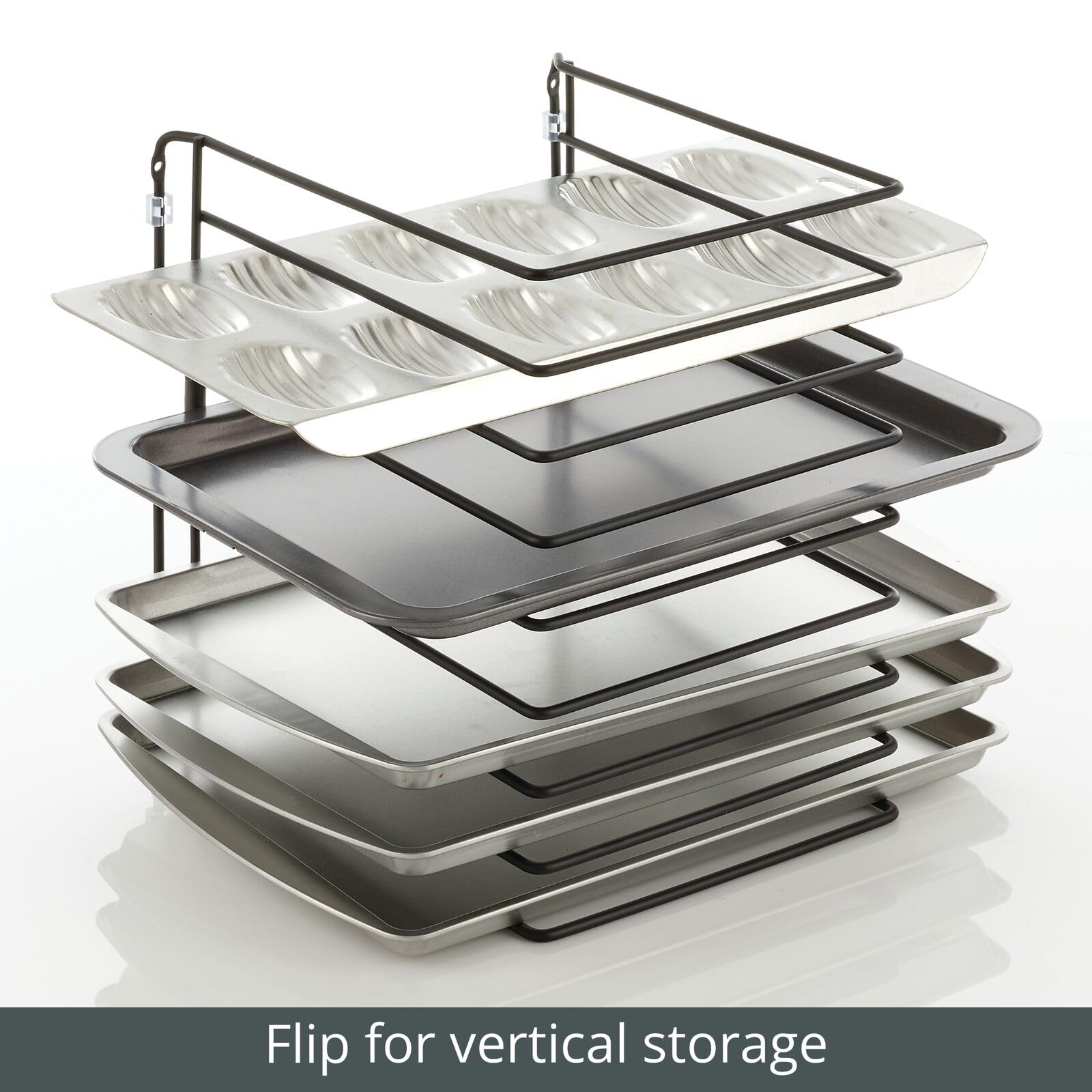 mDesign Pratico scolapiatti Cucina – Gocciolatoio Piatti con 8 Scomparti in Metallo – Organizer Cucina Ideale per l'asciugatura di Piatti e pentole – Bronzo