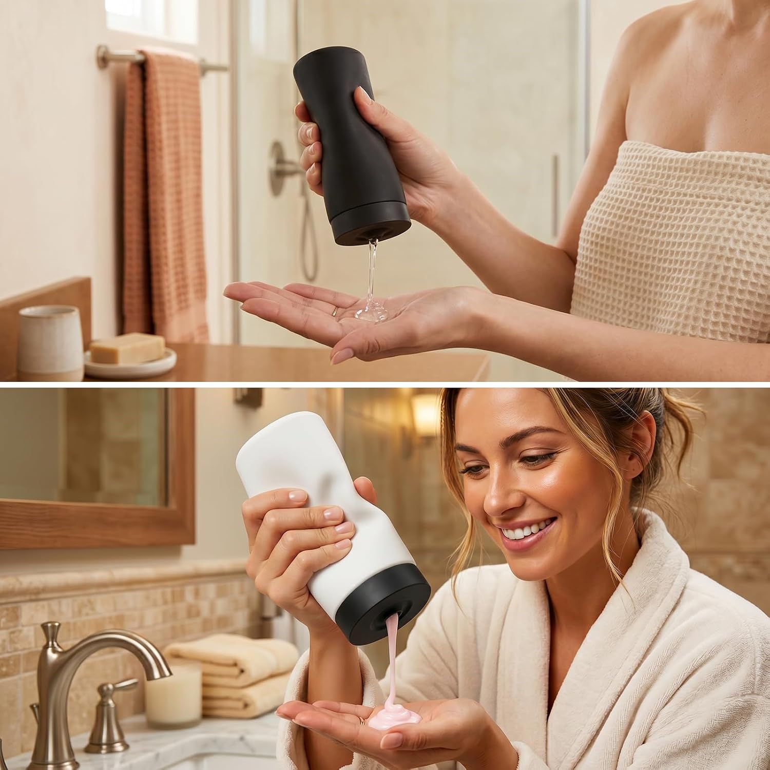 2 Pack Silicone Dish Soap Dispenser with Cleaning Brushes image 4