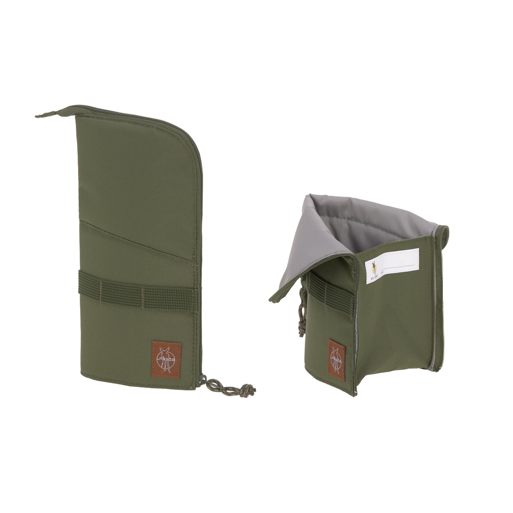 LÄSSIG 7-teiliges Schulranzen Set Kinder/School Set Boxy Unique olive