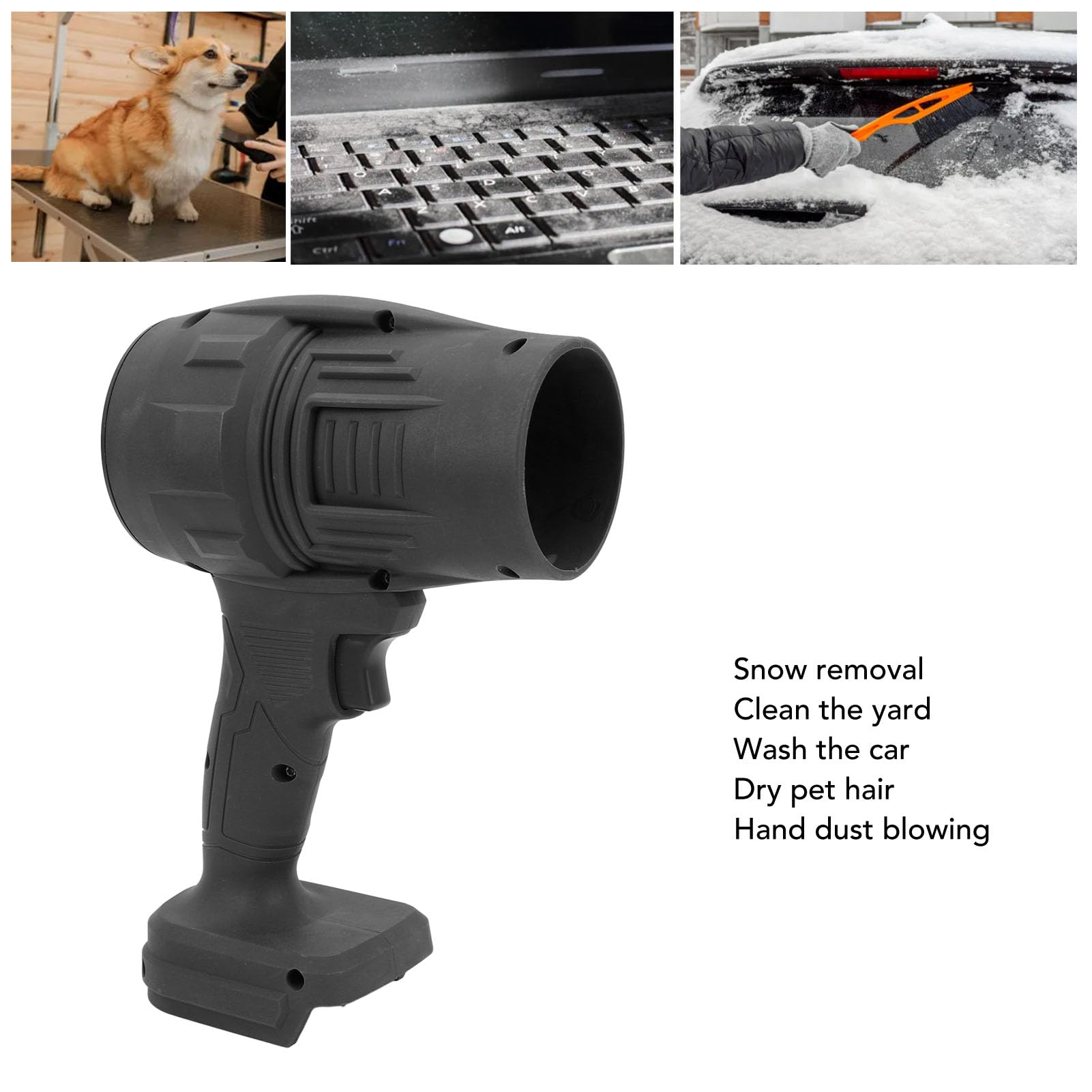 Ventilatore Elettrico Super Potente 230.000 Giri/min – Air Duster Ricaricabile USB-C Con 100 Livelli Di Velocità, Batteria 10.500 MAh, Display, Luce LED, 5 Ugelli E 6 Spazzole – Per PC, Auto E Casa