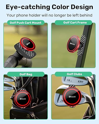 Miniatura 3 de Soporte magnético para carrito de golf, compatible con MagSafe iPhone 16 Pro Max Plus 15 14 13 12 Mini, para aplicaciones de GPS y golf, compatible