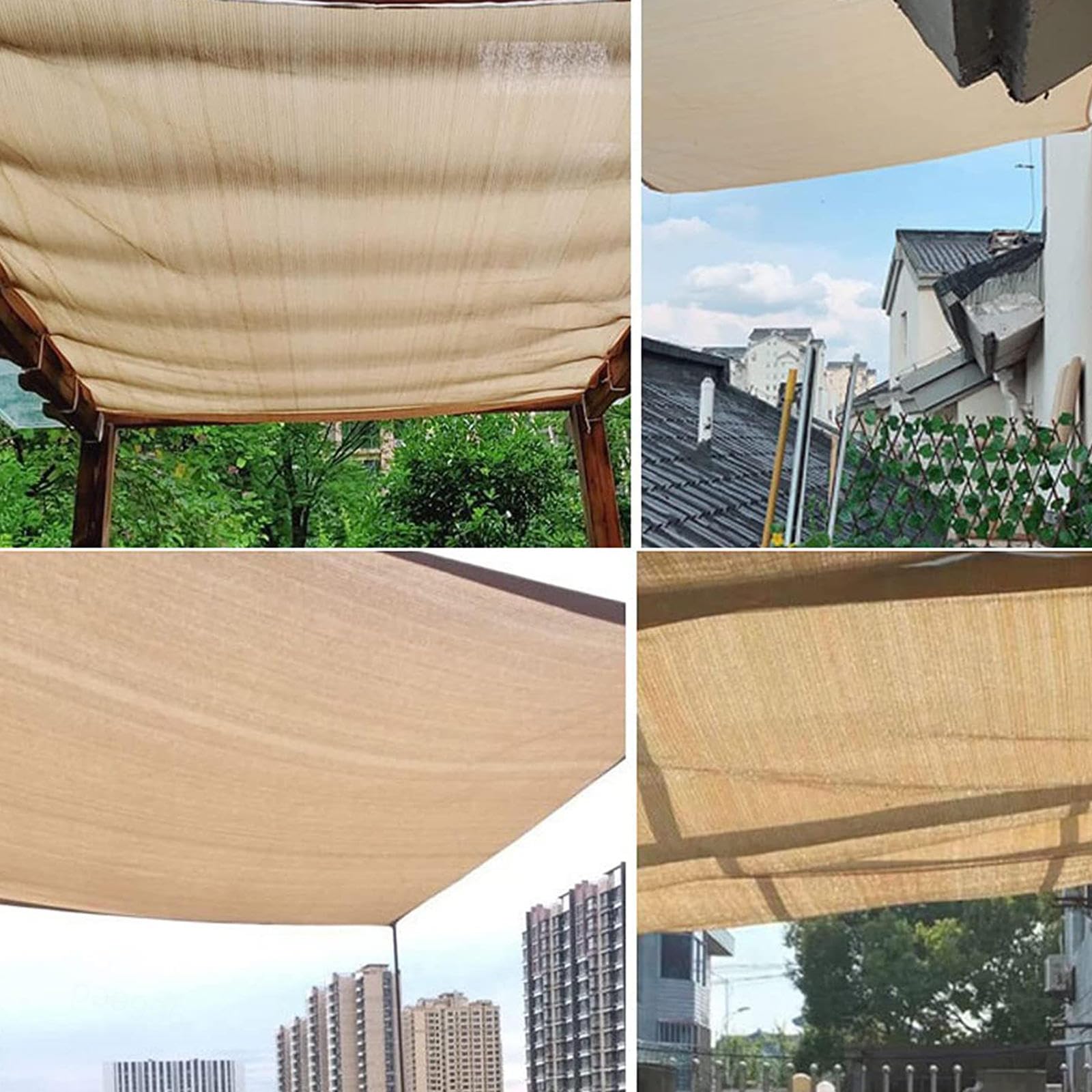 Malla de Sombra Verde de 100 cm - Tela de Sombra Transpirable con Ojales de Alta Resistencia para pérgola, jardín o sombrilla de Exterior - Cubierta de protección Solar de 6x6 m