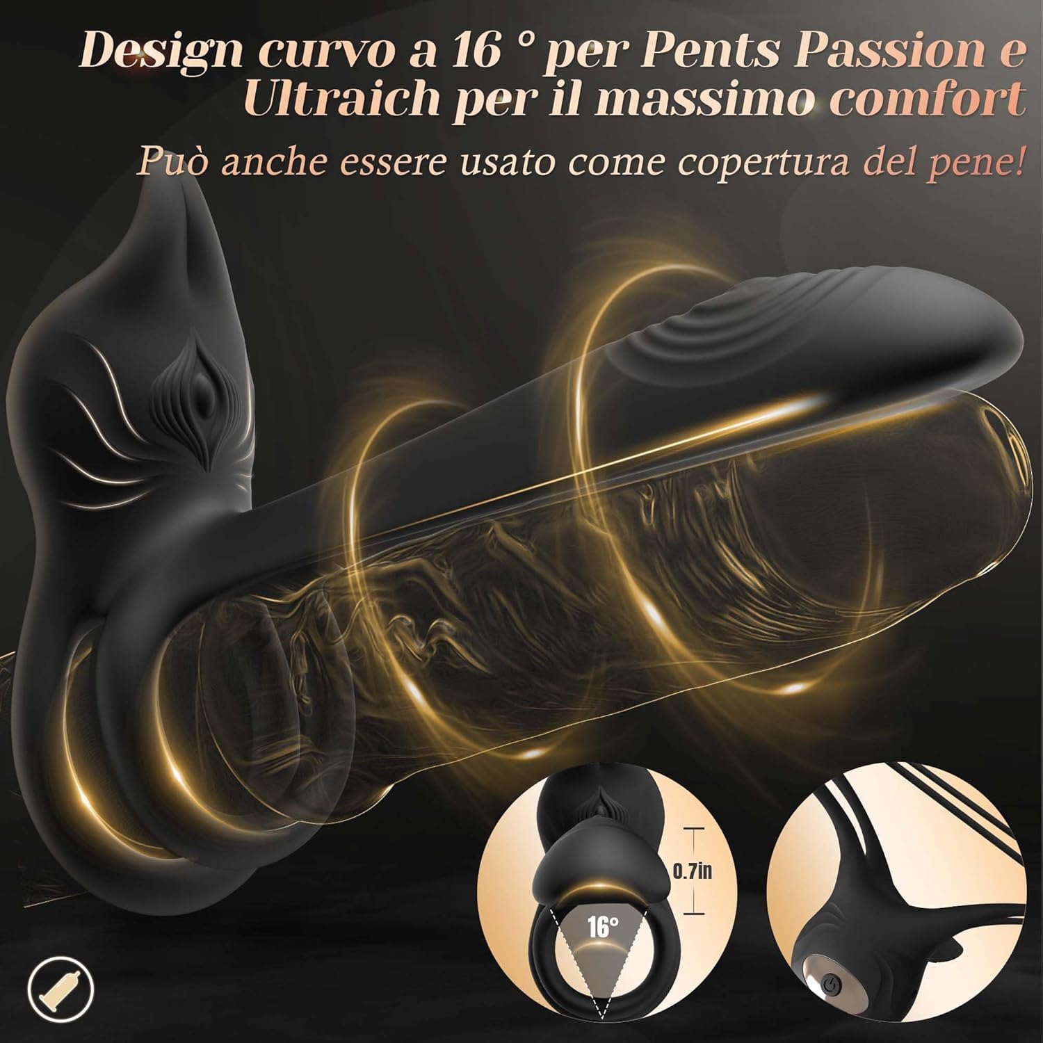 Cacuola Anello Vibrante per Lei e Lui Sex Toys Uomo, 10 Modalità Sexytoysys Uomo Coppia, Vibratore per Uomo con Telecomando, Stimolatore per Clitoride, Anello per Pene da Uomo, Anello Pene Lui Sex Toy