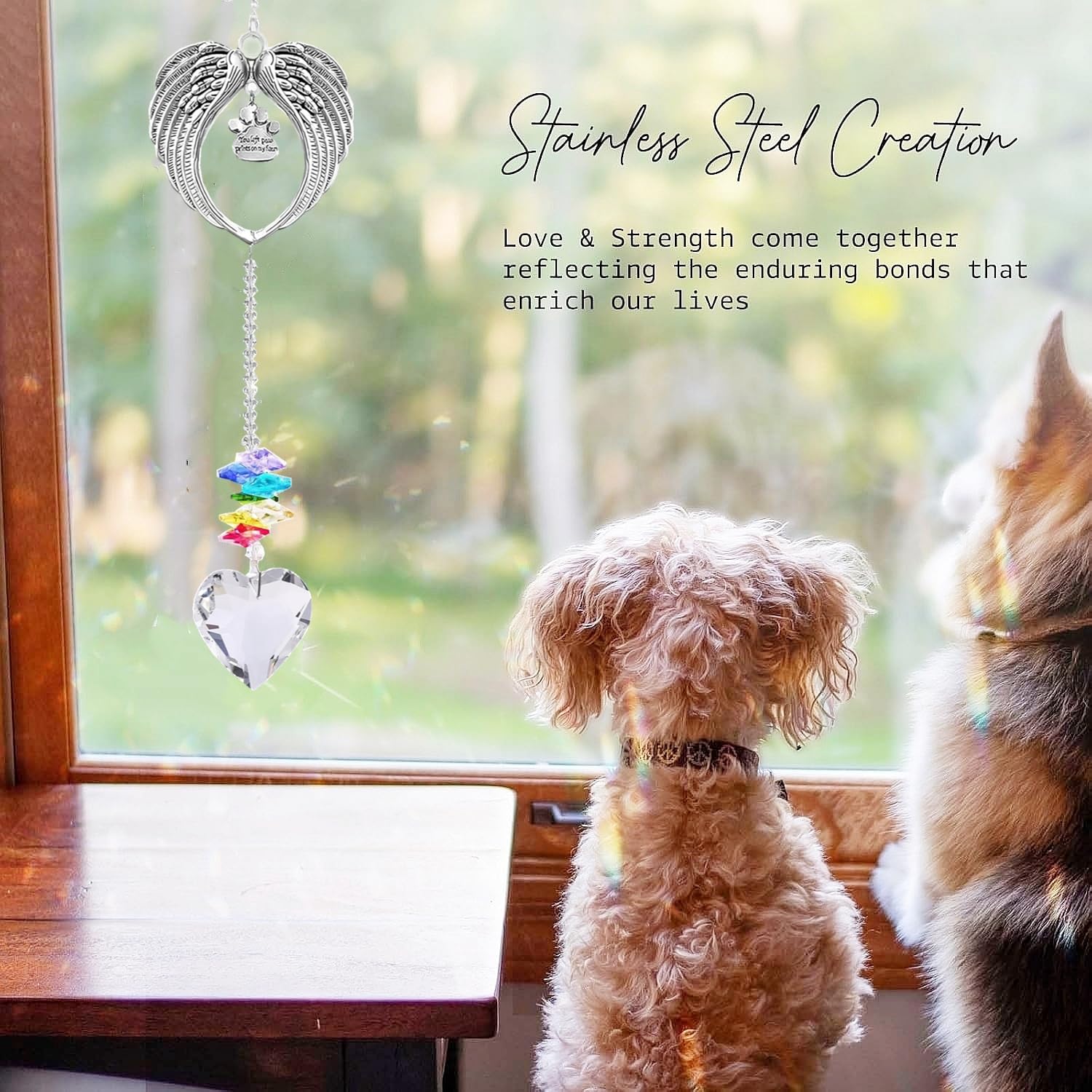 Memorial Gifts for Loss of Loved One Clear Crystal Ball Suncatcher - Image 3