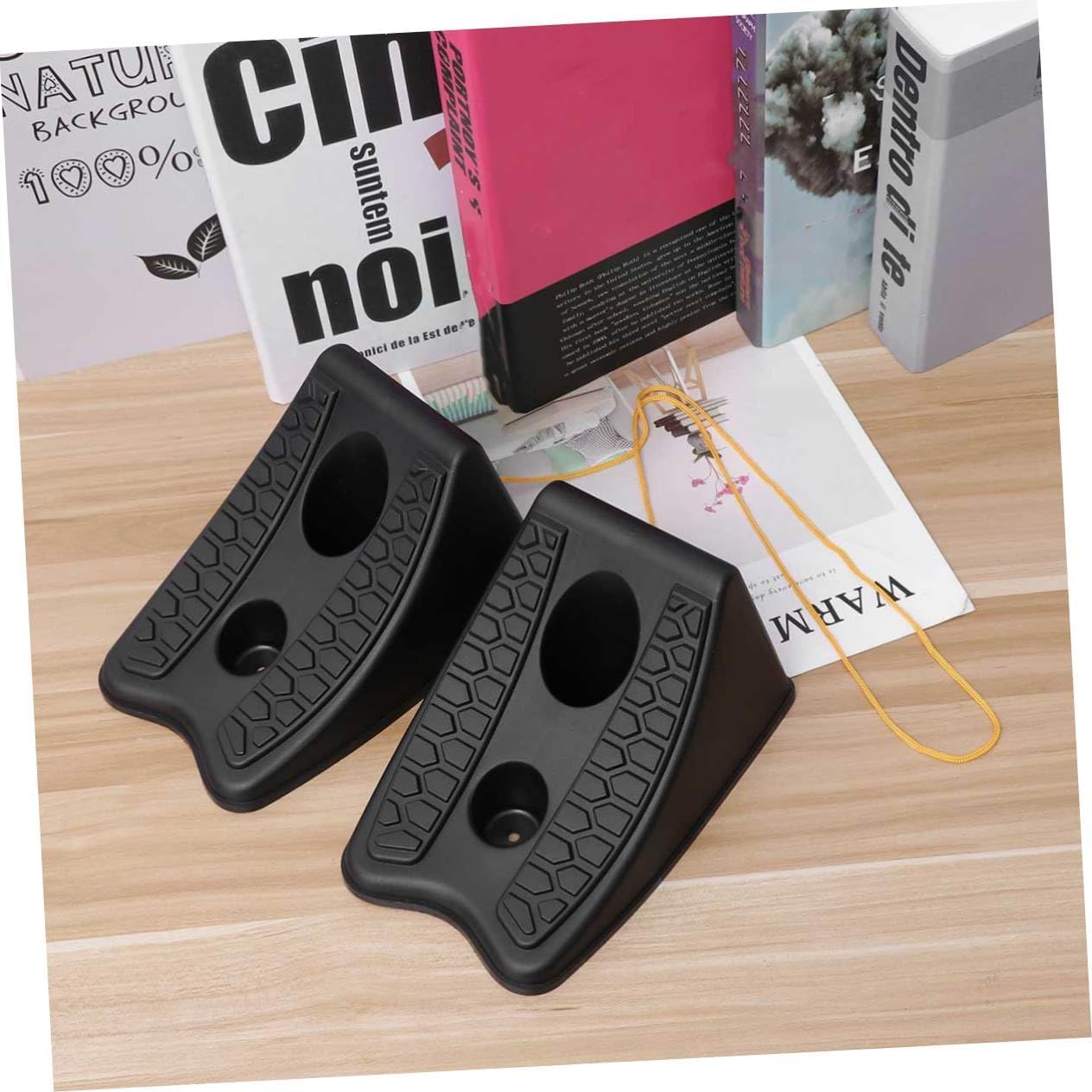 Unomor 2pcs Tire Camper Wheel Chocks Car Wheel Chocks High Strength Rubber Non-Slip Pattern Suitable for Rv Trailer Car Stopper Block Easy to Use