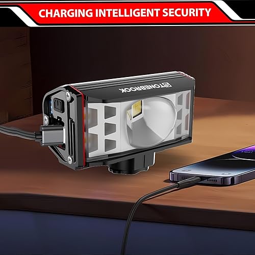 Miniatura 6 de STONEBROOK - Juego de luces de bicicleta de 1800 lúmenes, juego de faros delanteros y luces traseras de bicicleta, faros recargables y luz trasera