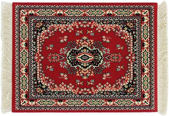 Paitianle Mouse Pads for Wireless Mouse,Oriental Carpet Mouse Mat Computer Mousepad for Table Decor (STYLE1 red)