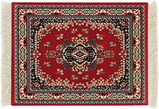 Paitianle Mouse Pads for Wireless Mouse,Oriental Carpet Mouse Mat Computer Mousepad for Table Decor (STYLE1 red)