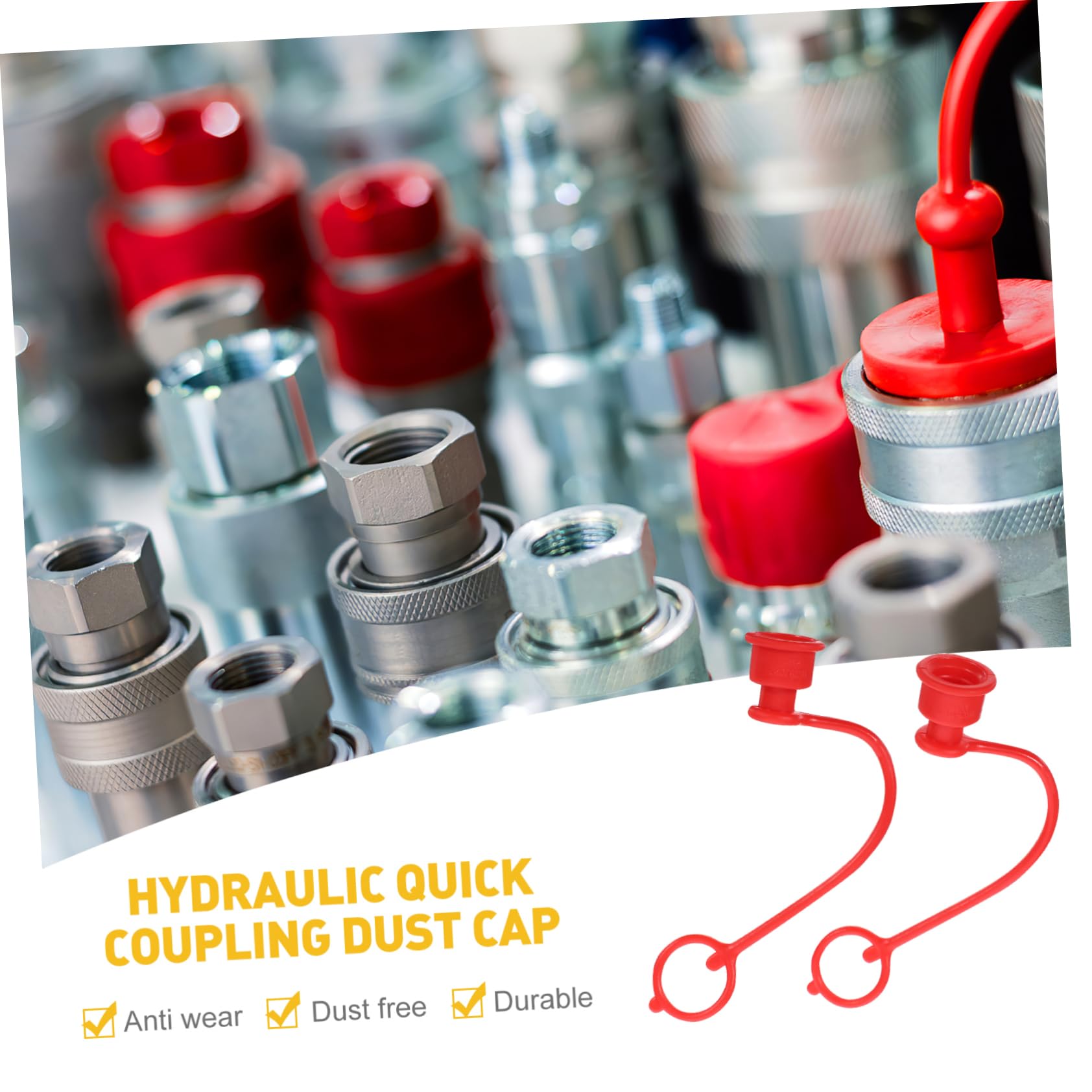 SOLUSTRE 16stücke Hydraulische Schnellkupplungsstaubkappen Hochtemperaturbeständig Rg-material Einsetzbar Schutz Für Hydraulische Verbindungen Für Außenbereich