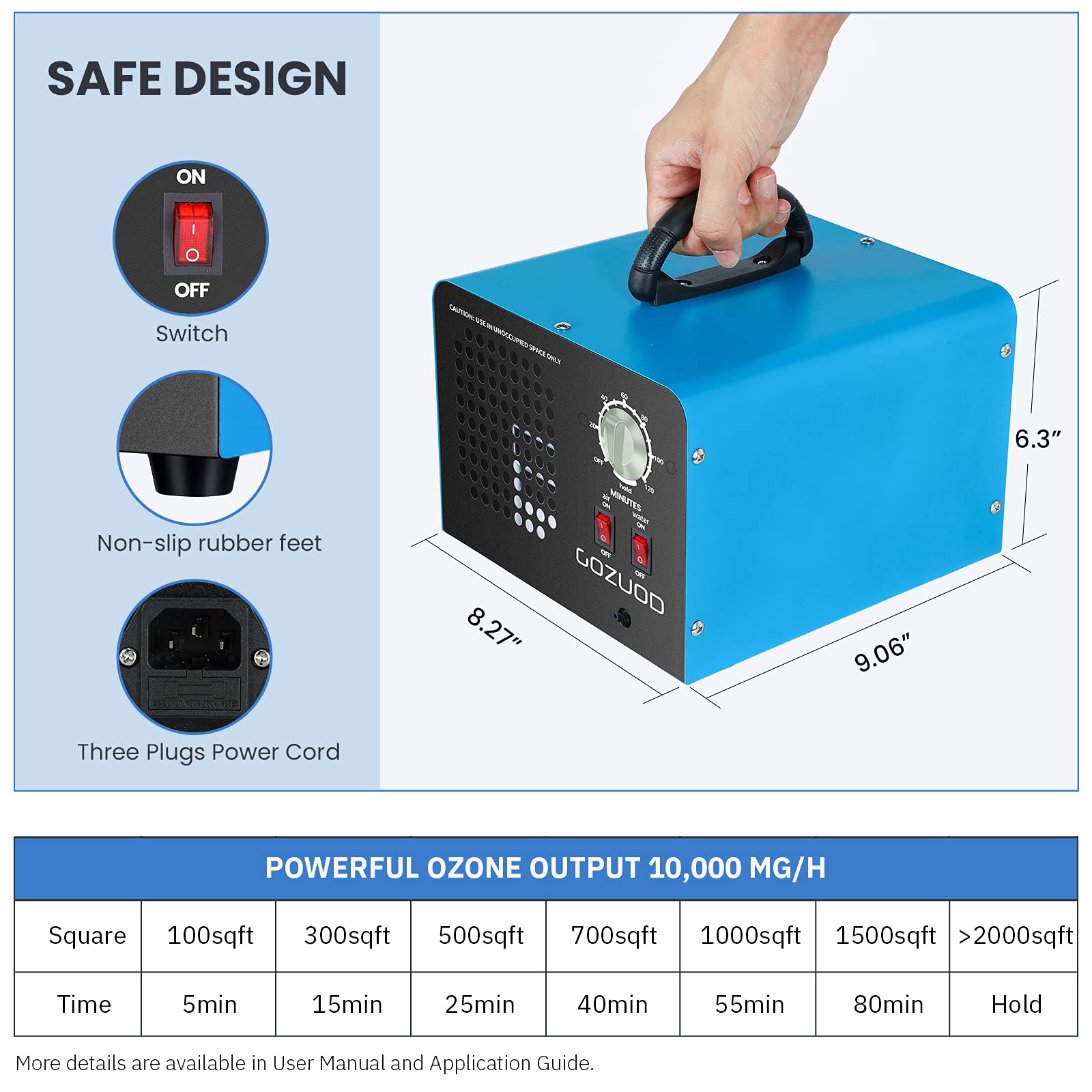 Amazon | 空気水 オゾン発生器 消臭剤 水オゾネーター 1000mg/h オゾン