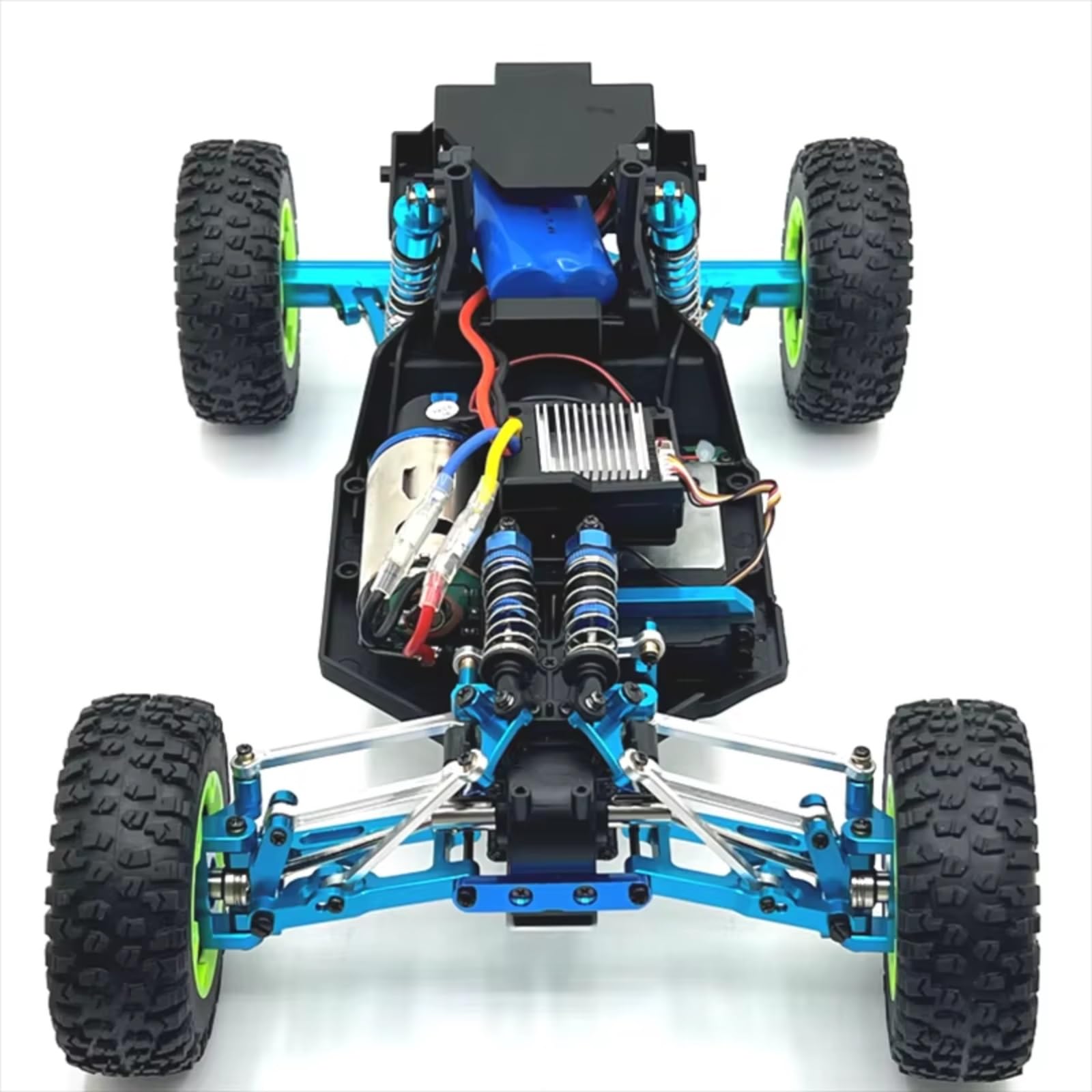 Knuckle sterujące RC do WLtoys 124006 12423 12427 12428 1/12 metalowy zestaw kubków na kierownicę RC samochód śledzone części i akcesoria ulepszenie wymiana i zastosowanie (niebieski)