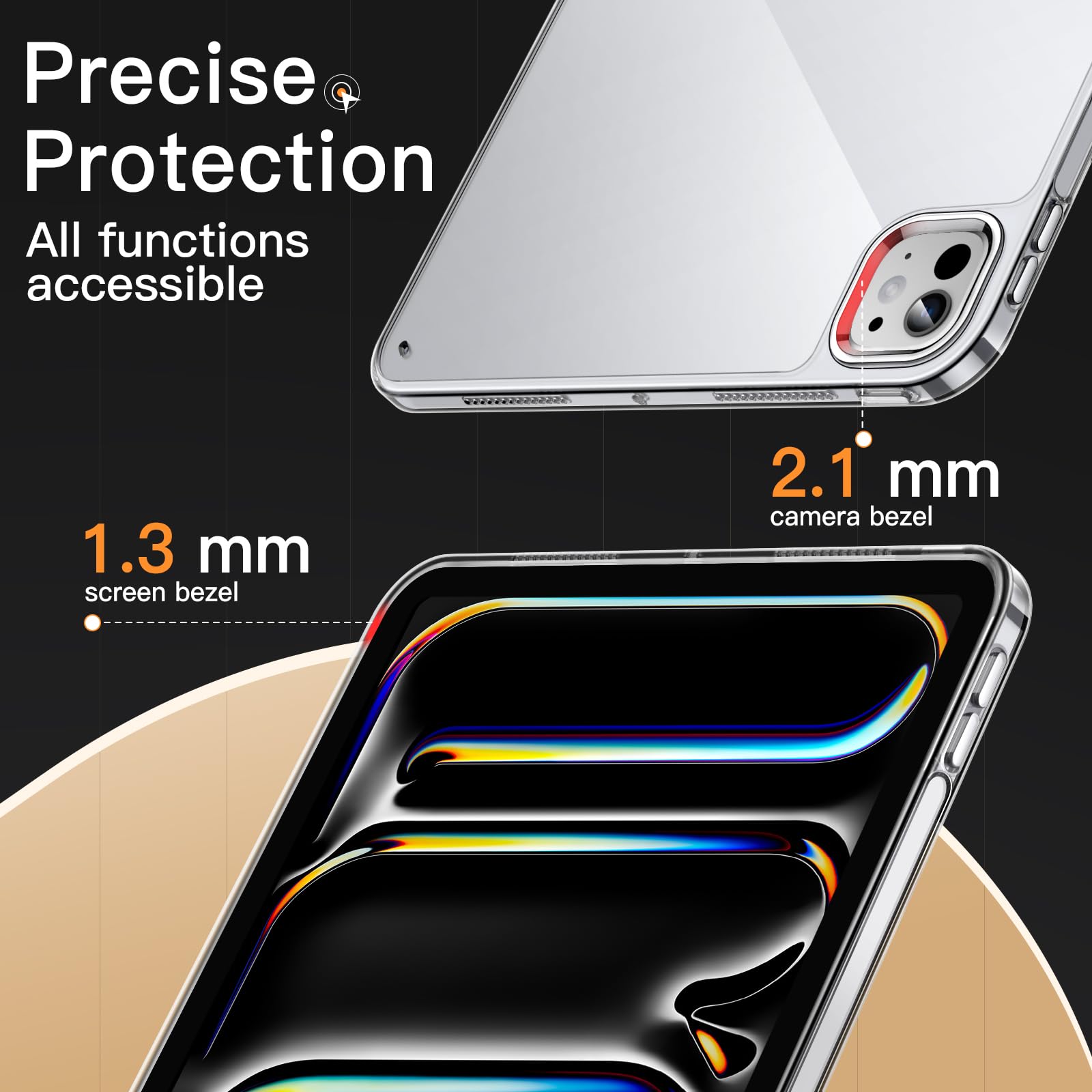 Housse Étui Intelligent IPad Pro 11" M4 2024 - Coque Protective Avec Support Intégré - Fonction Veille/Réveil Auto - Noir