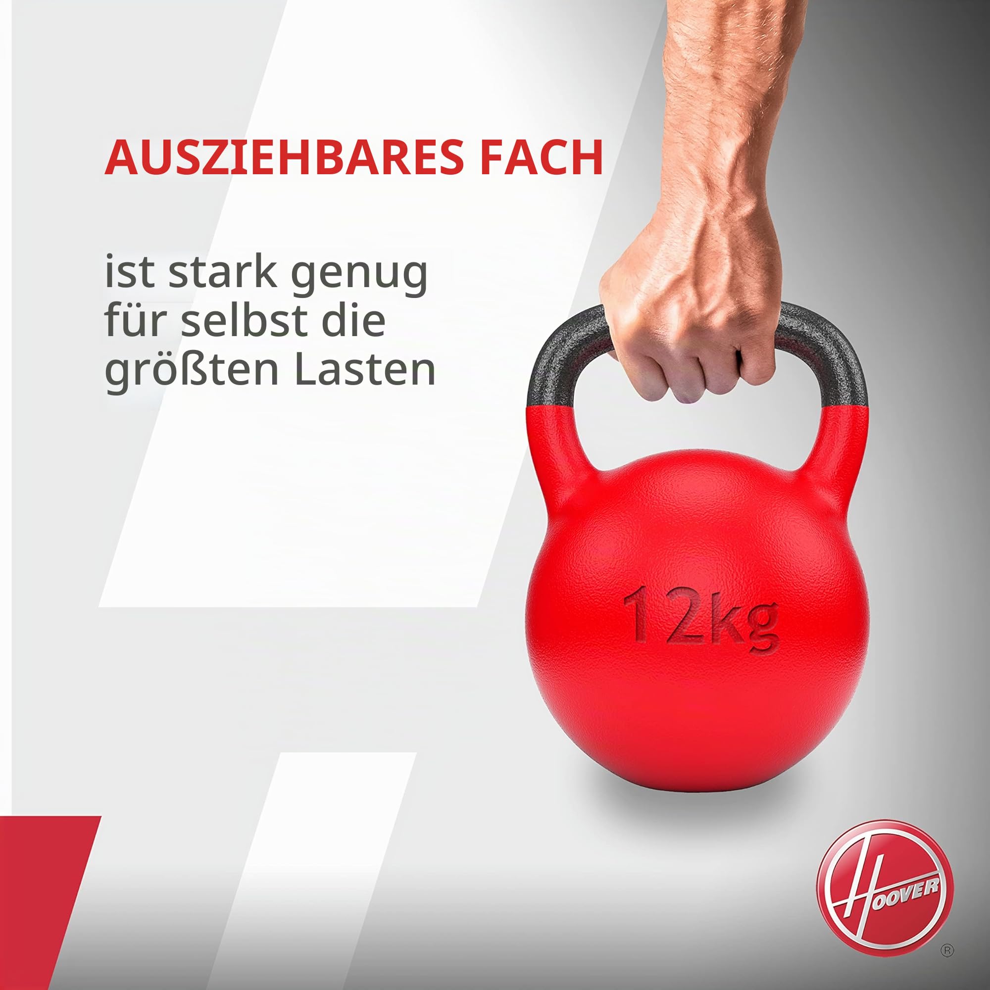 Hoover Universal Stapelset mit Schieberegal für Waschmaschinen und Trockner 47-62 cm Weiß