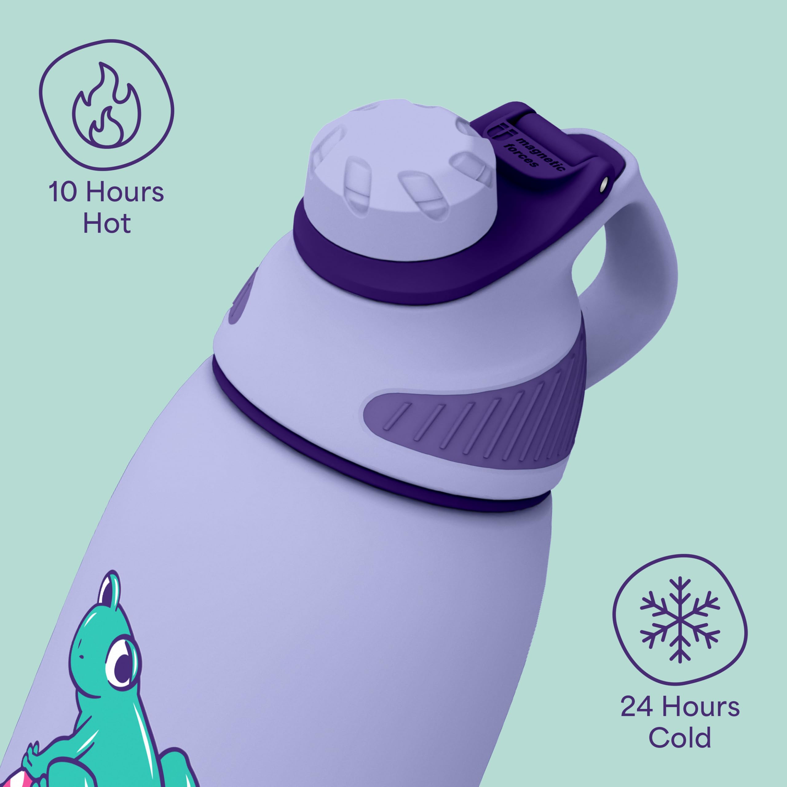 Ottle Isolierte Trinkgläser aus Edelstahl mit breiter Öffnung, BPA-frei, auslaufsicher, groß, wiederverwendbar, niedliches Reise-Wasserflasche, Geschenk für Damen, Herren, Mutter, Sie und Ihn (frecher