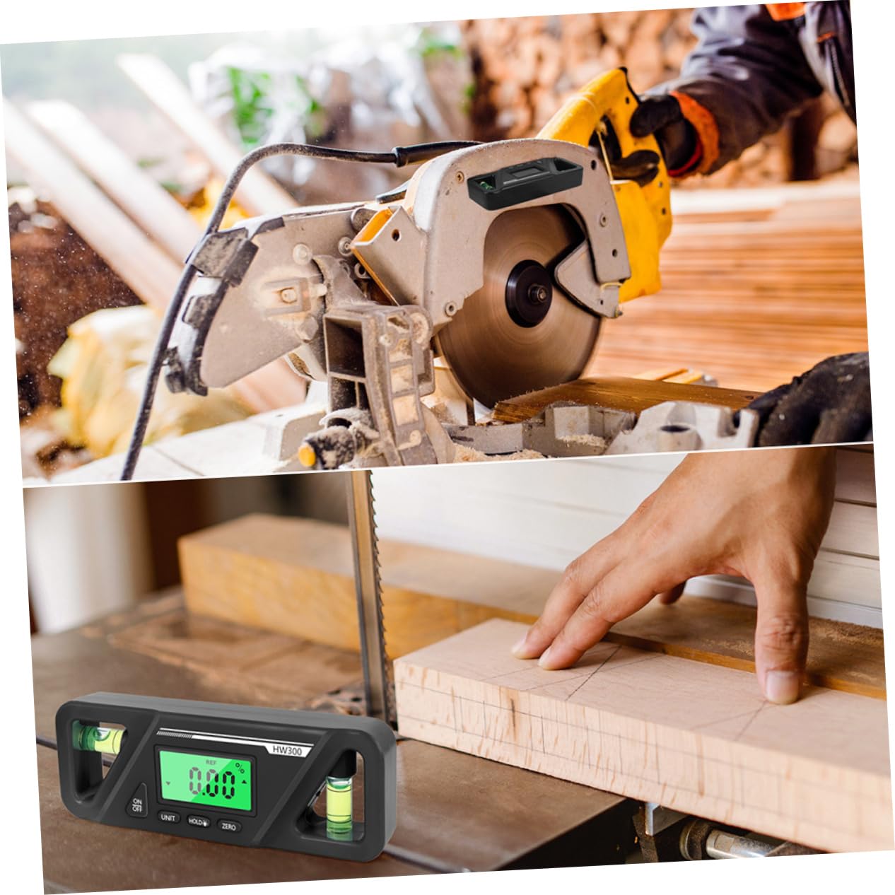 DOITOOL 2pièces Niveau Numérique Avec Inclinomètre Et Niveau à Bulle Outil De Mesure Précis Pour Angles Conception Magnétique Pour Bricolage Et Décoration Intérieure