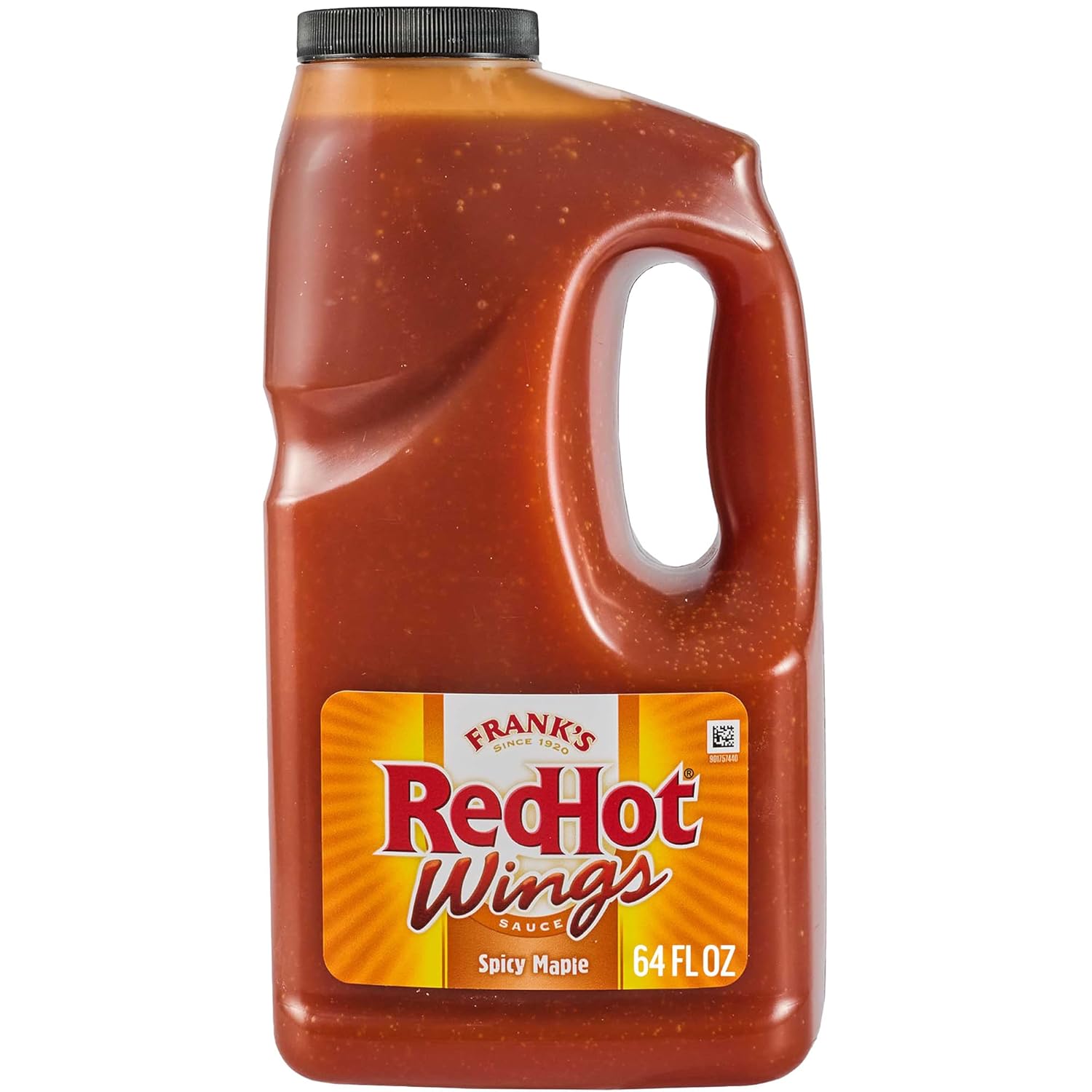 Frank’s RedHot Wing Sauce & Dip, Spicy Maple, Moderate Heat, Sweet & Spicy, Made for Chefs, For Chicken, Sausage, Vegetables, Brunch, Glazes, Marinades, Dipping Sauces, and More, 0.5 gal (Pack of 4)