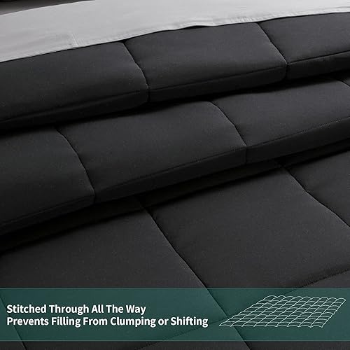 Miniatura 4 de HOMBYS - Edredón de tamaño King extragrande de 120 x 120pulgadas, ligero, de plumón alternativo para todas las estaciones, relleno de edredón